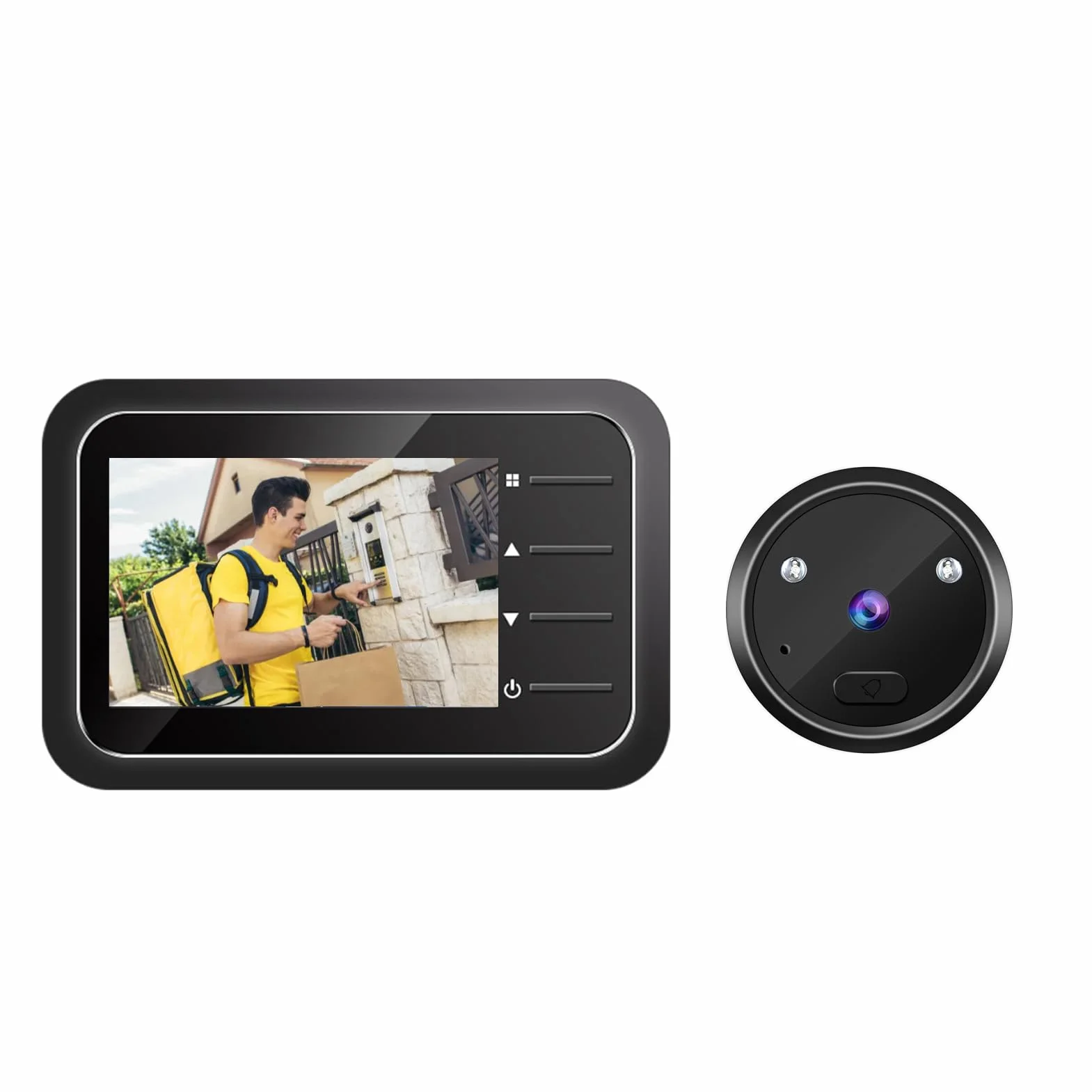Nikou 2,4-calowy ekran TFT LCD, inteligentny wizjer do drzwi, kamera z dzwonkiem do drzwi, 4 dzwonki, szerokokątny aparat 1 MP 120°, widoczność w nocy, do domu, biura, mieszkania, hotelu