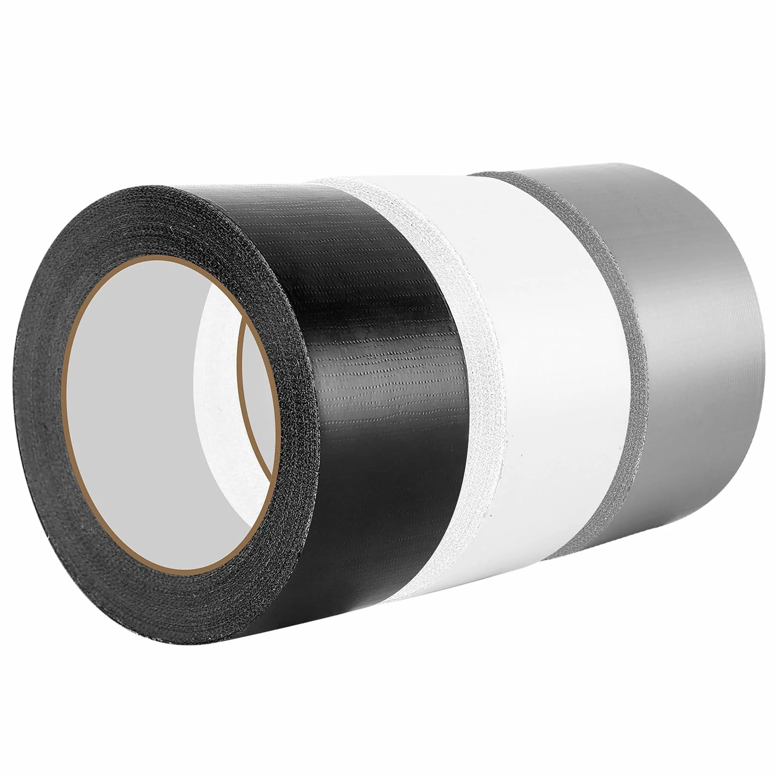 3 rolki taśmy pancernej, 48 mm x 20 m, taśma klejąca z tkaniny, odporna na działanie wody, bardzo mocna taśma klejąca, taśma z tkaniny, do użytku wewnątrz i na zewnątrz, do naprawy wiązek (czarna