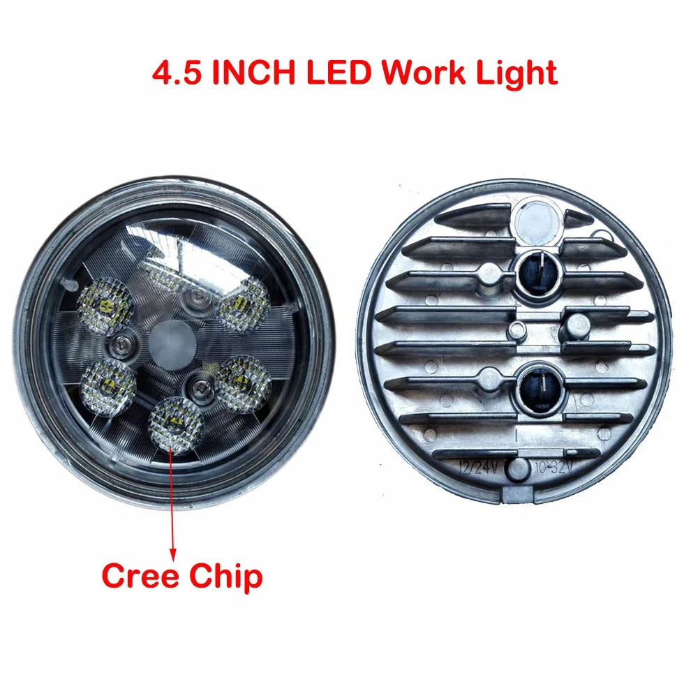 SXMA Światła robocze LED 4,5 cala 18 W okrągłe IP67 LED lampy robocze do ciągnika (opakowanie 2 szt.) - LED6218
