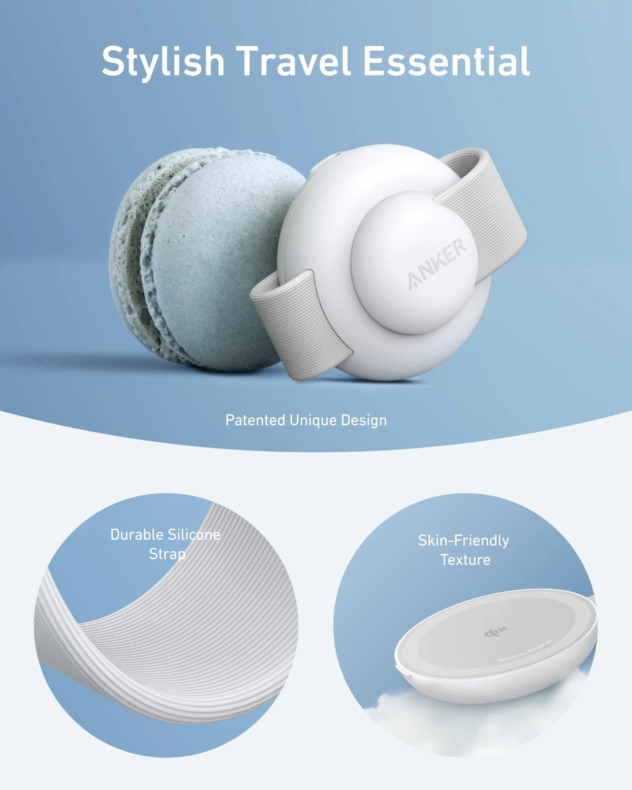 Anker MagGo 3 w 1 bezprzewodowa stacja ładująca Qi2 15 W składana podróżna do iPhone 16/15 (biały)