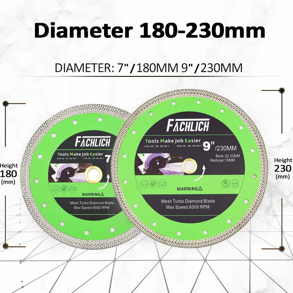 Diamentowa tarcza do cięcia 5 szt. 180 mm bardzo cienkie diamentowe ostrze do cięcia płytek porcelanowych granitowych marmurowych ceramiki, tarcza do cięcia felg z siatki