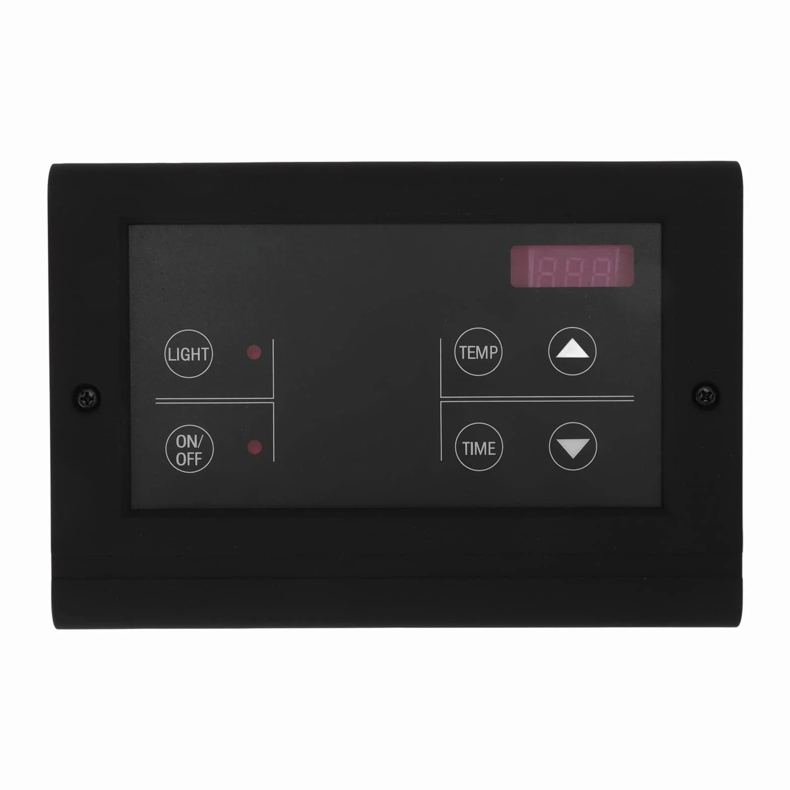 Cyfrowy Kontroler Sauny, Obudowa ABS 35-110 ℃ Wielofunkcyjny Sterownik Generatora Pary Sterowanie Oświetleniem dla Pieca do Sauny 3-27KW (Czarny)