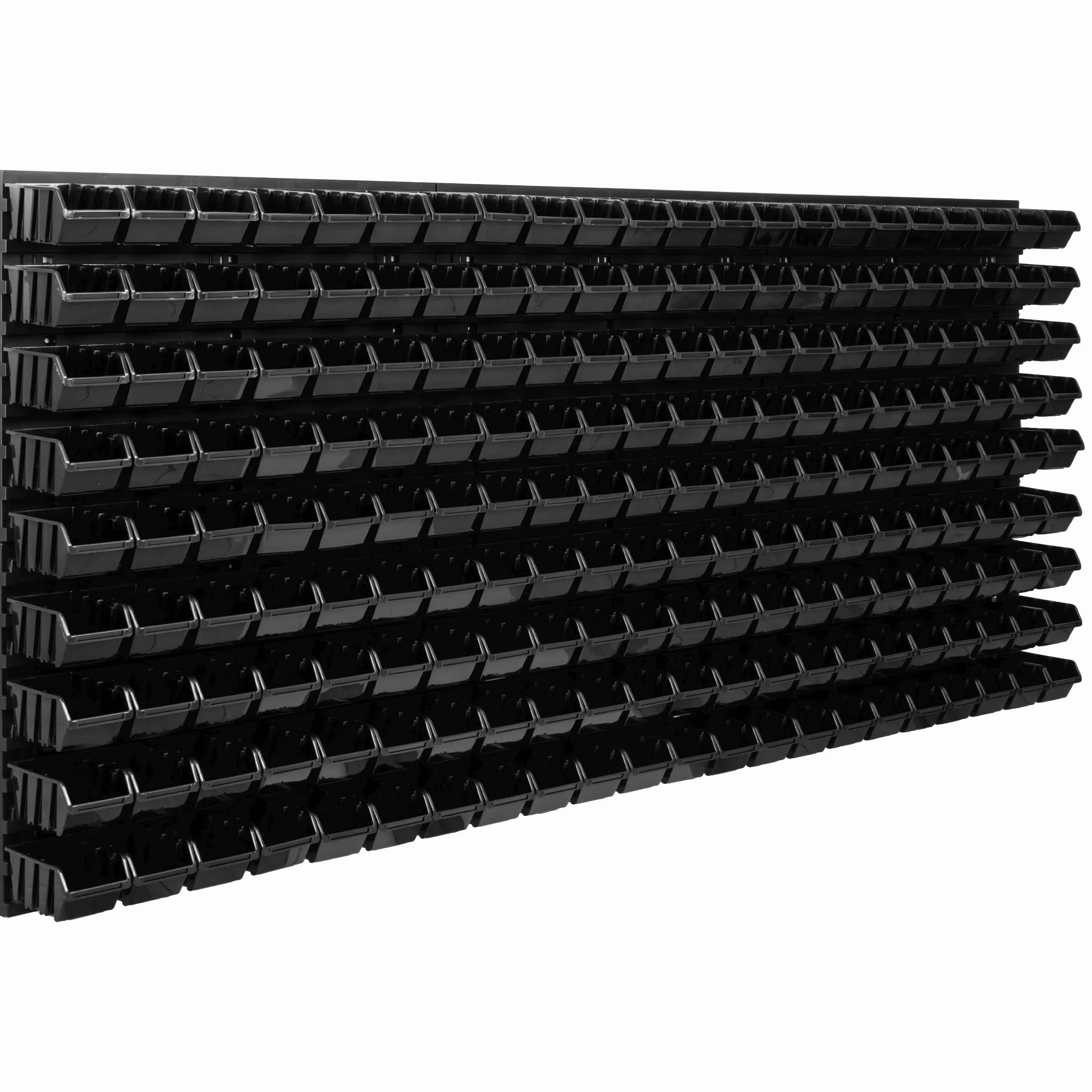System magazynowy regał warsztatowy | 172 x 78 cm | 198 szt. pudełko | regał ścienny z pojemnikami do układania - płyty ścienne ekstra mocny regał na przedmioty ściana magazynowa regał magazynowy regał garażowy