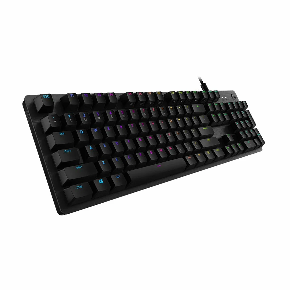 Logitech G G512 mechaniczna klawiatura do gier, przełączniki GX-Blue Clicky, oświetlenie LIGHTSYNC RGB, aluminiowa obudowa, czarna