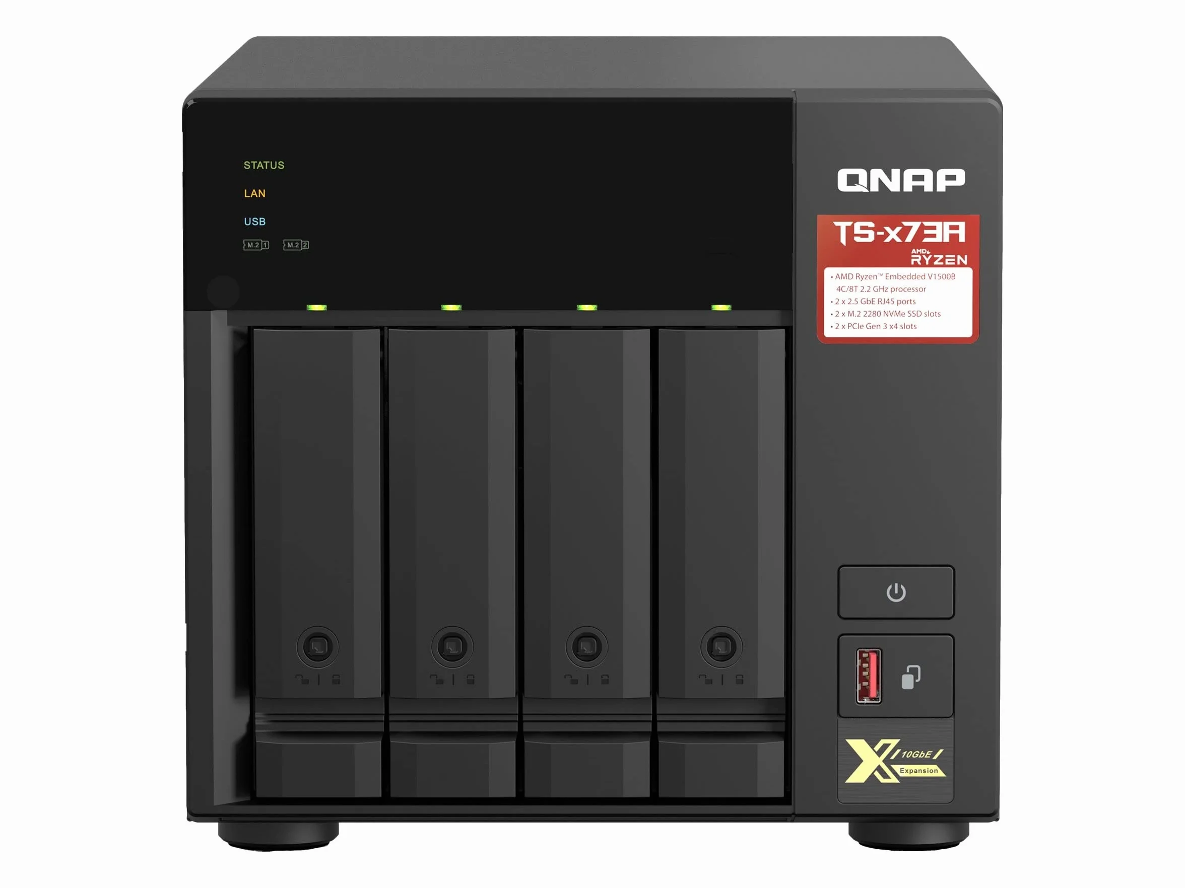 QNAP TS-473A-8G 4-kieszeniowy NAS Czarny