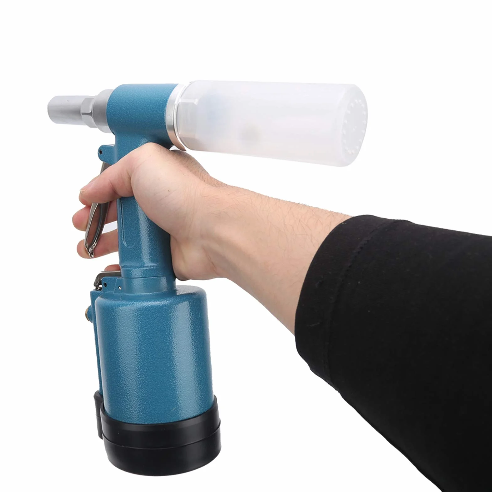 Pistolet do Nitowania Powietrznego Aluminiowy Nitownica Pneumatyczna KP 702 3-szczękowa Konstrukcja Hydrauliczna Skok 18 Mm 0,5 do 0,7 MPA dla Stalowych Nitów Aluminiowych Przemysłowy (Styl