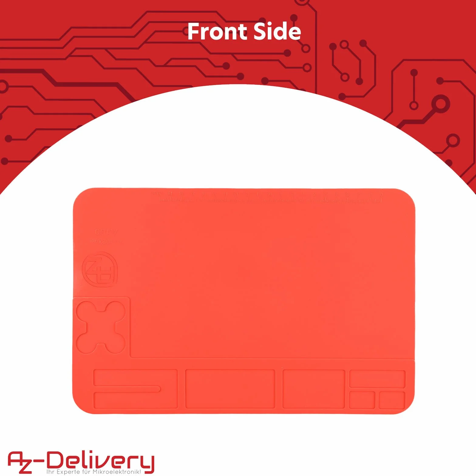 AZ-Delivery mata lutownicza klasy premium, odporna na wysokie temperatury, silikonowa do lutownicy i stacji, idealna dla warsztatu, duża antypoślizgowa gumowa