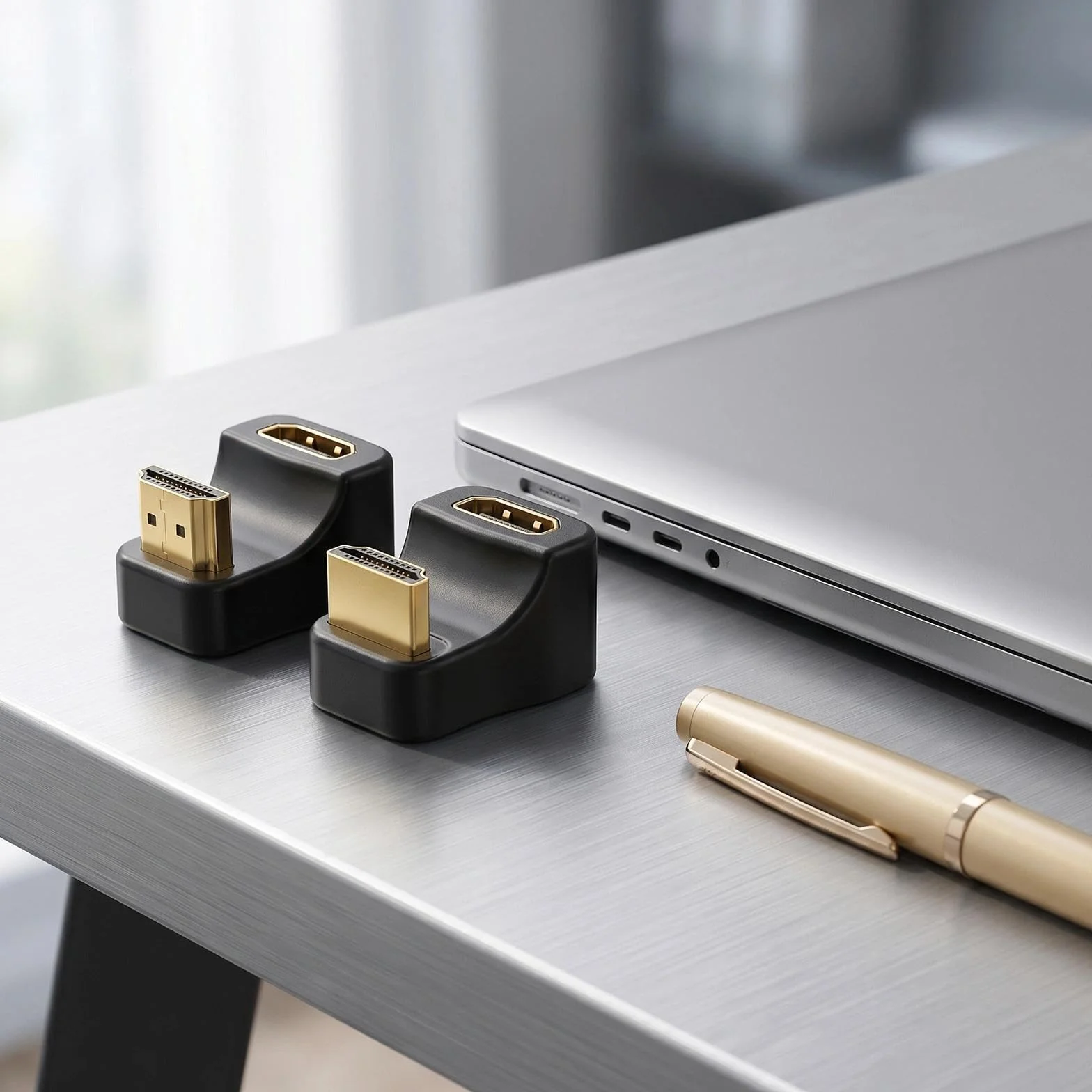 HENGBIRD Adapter HDMI 360° zestaw 2 szt. kątowy HDMI 2.1 8K 60 Hz 48 Gb/s 90 stopni 180°