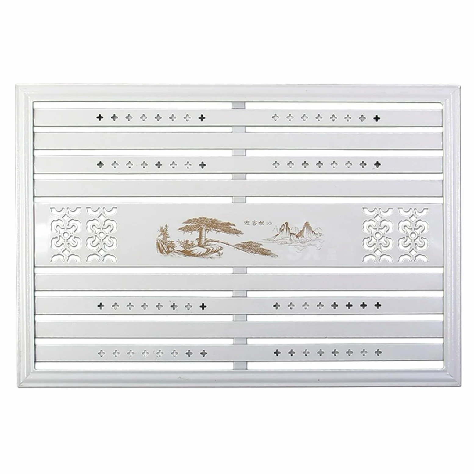 Osłony Grzejnikowe do Żeliwnych Grzejników Metalowych Ściennych Żeliwnych z Pustymi Listwami do Salonu Sypialni(White,150x60cm/59x24in)
