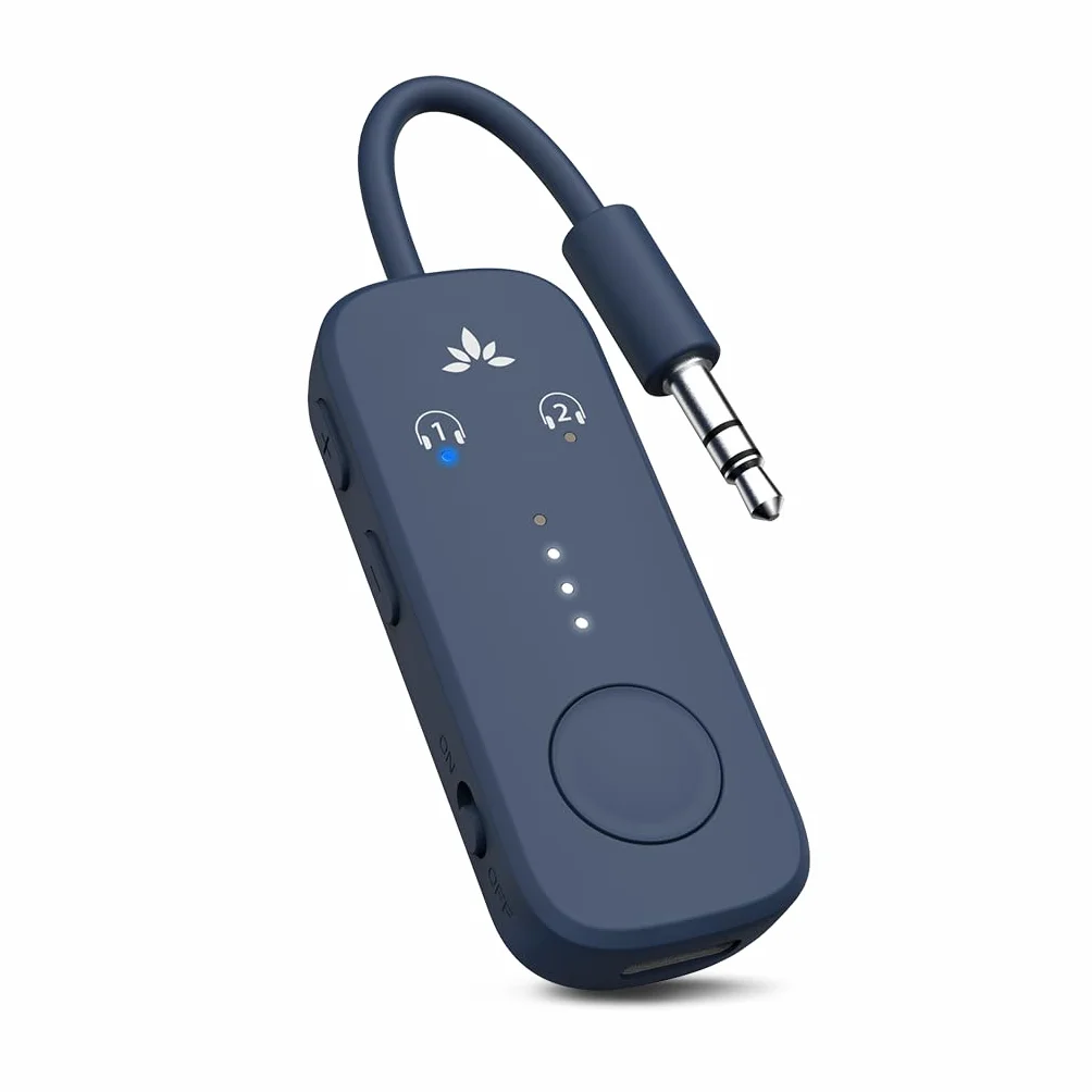 Avantree Relay Bluetooth adapter Qualcomm aptX Adaptive HD audio 25h pracy nadajnik AirPods Bose samolot