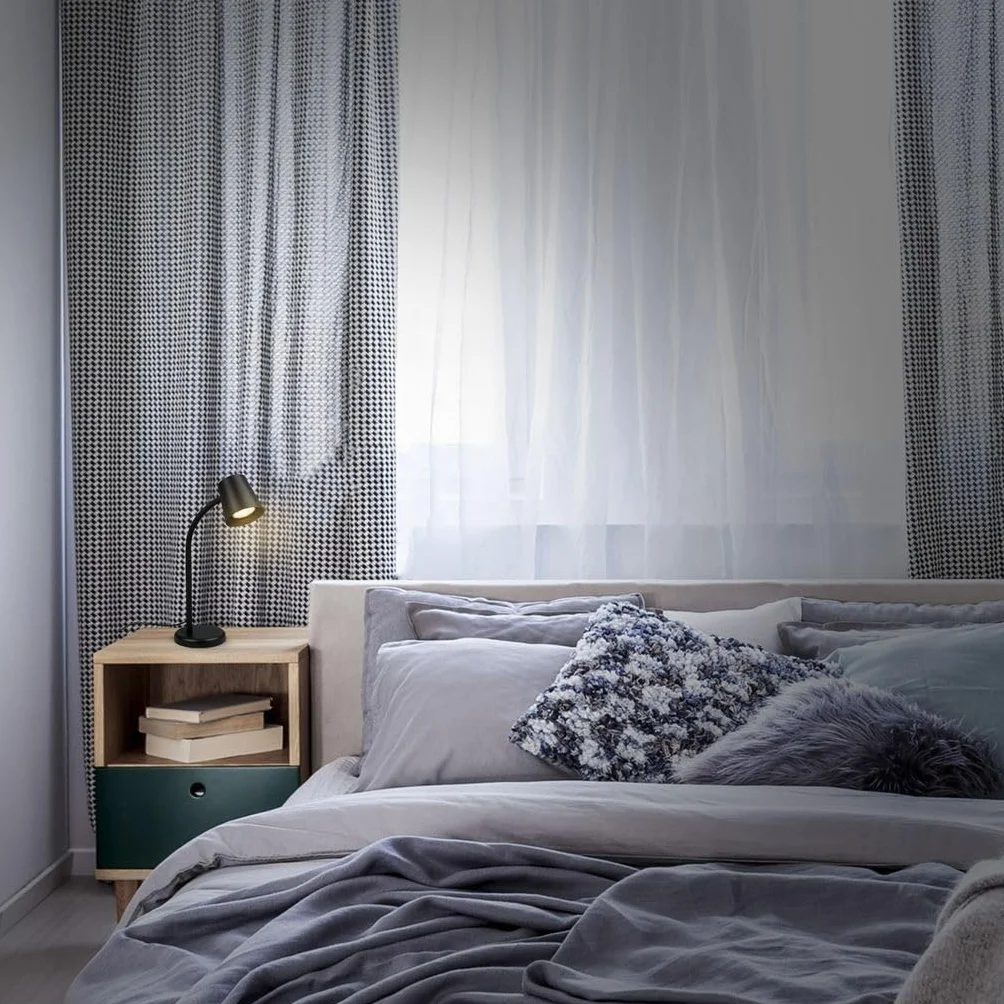 BRILONER - Lampa biurkowa z przełącznikiem przewodowym, obrotowa, GU10, maks. 9 W, lampa stołowa, lampa, lampka nocna, lampa stołowa, dekoracyjna, lampka na biurko, lampka do czytania, 13 x 38,5 cm