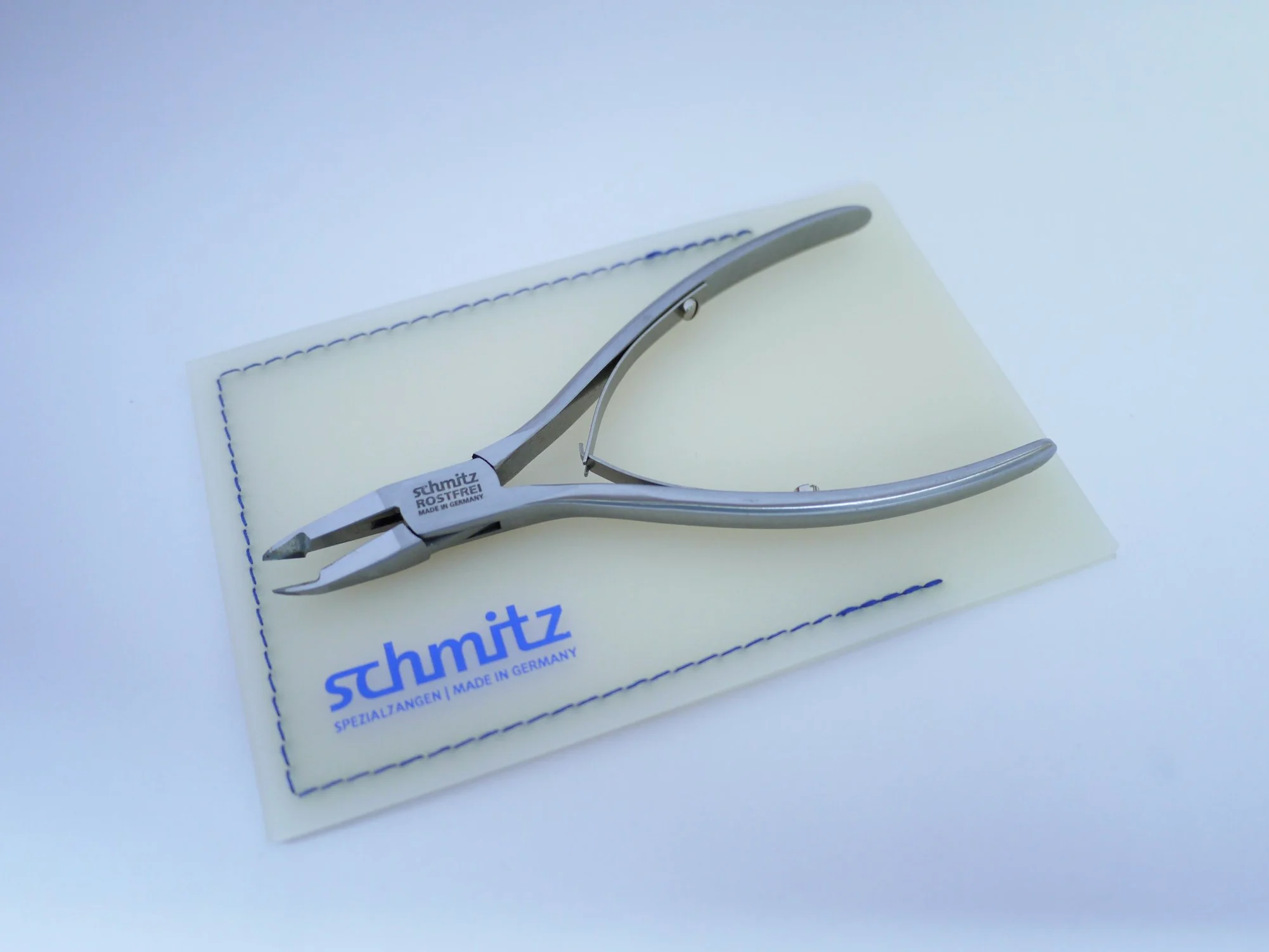 INOX – ukośny obcinacz ze szpicem z twardego metalu 120 mm | schmitz 3477FP00RF | smukłe szczęki z ostrzem z twardego metalu i drobną watą tnącą | INOX – nierdzewne | zaawansowane narzędzia dla profesjonalistów | Made in Germany – Solingen