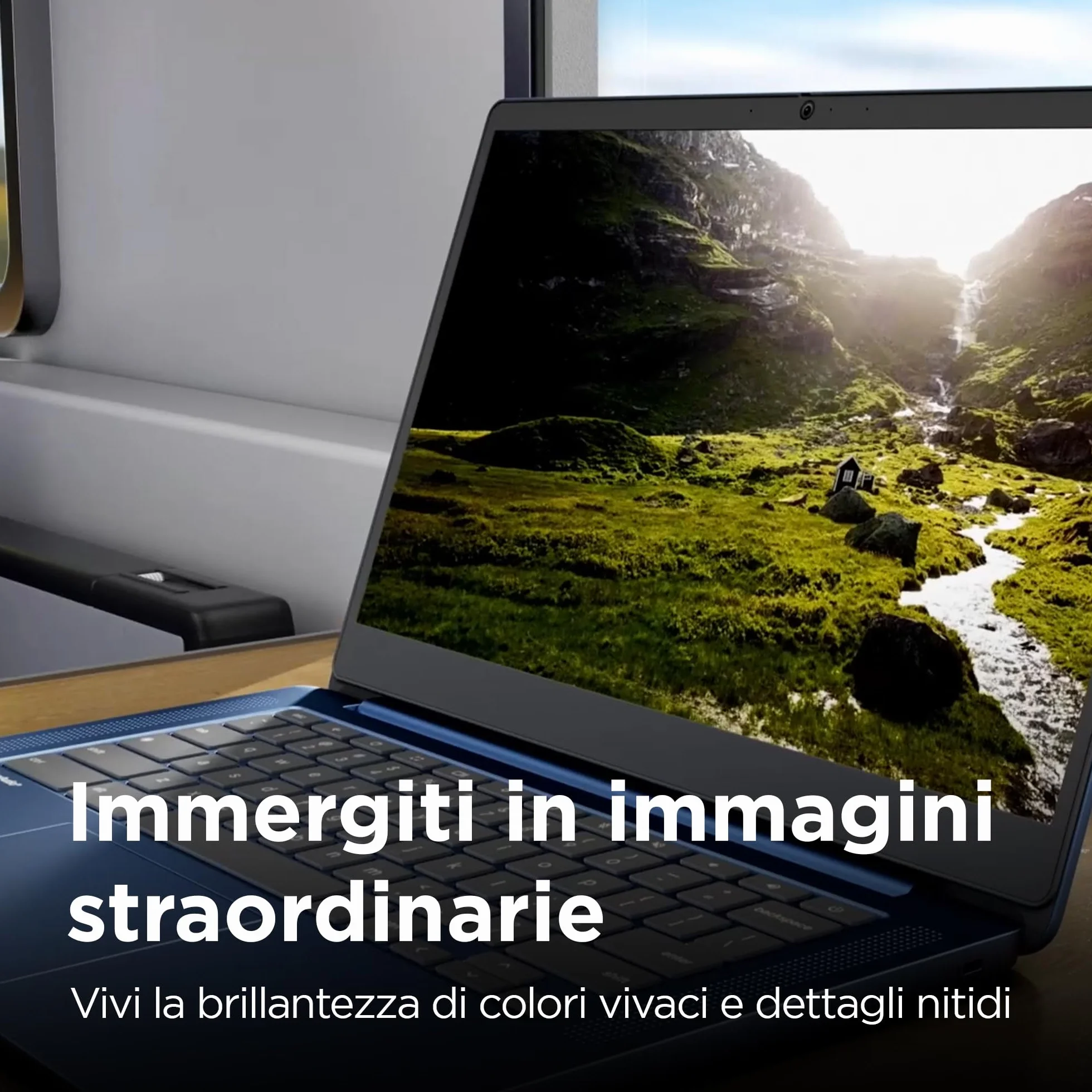 Lenovo IdeaPad Slim 3 Chromebook 14" FHD MediaTek Kompanio 520 8 GB RAM 128 GB eMMC ChromeOS WiFi 6 Abyss Blue