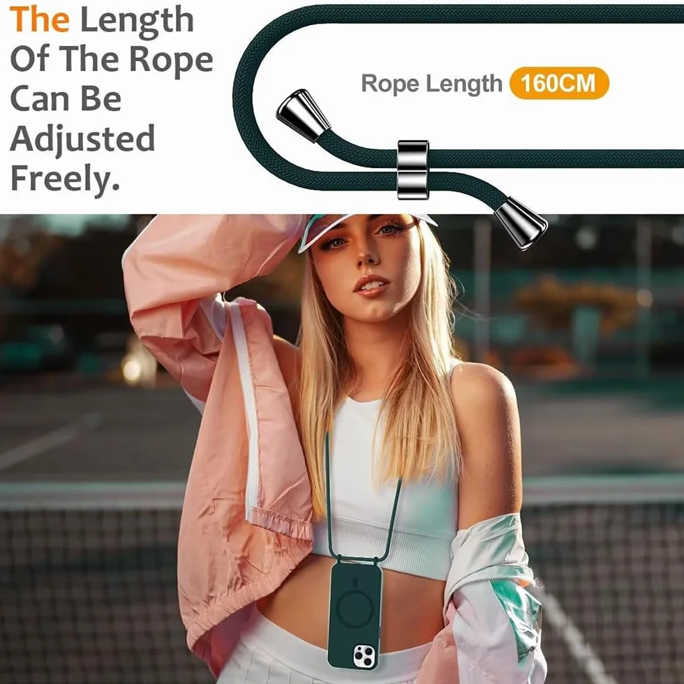 Anfire Etui z Paskiem na Xiaomi 15 Magnetyczne Crossbody Silikonowe Magsafe