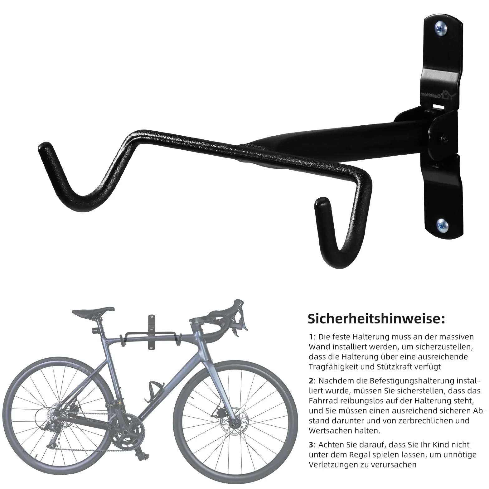 CCLIFE Uchwyt ścienny do roweru, składany, obrotowy, wysuwany, uchwyt rowerowy, maks. 35 kg, uchwyt rowerowy do zawieszenia