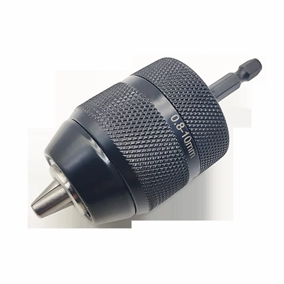 Keyless 0.8-10mm 3-Jaw 3/8-24UNF uchwyt wiertarski Quick Change Adapter SDS-Plus Shank 1/4 Cal sześciokątny kwadratowy młot obrotowy/wiertarka udarowa (kolor: tylko uchwyt)