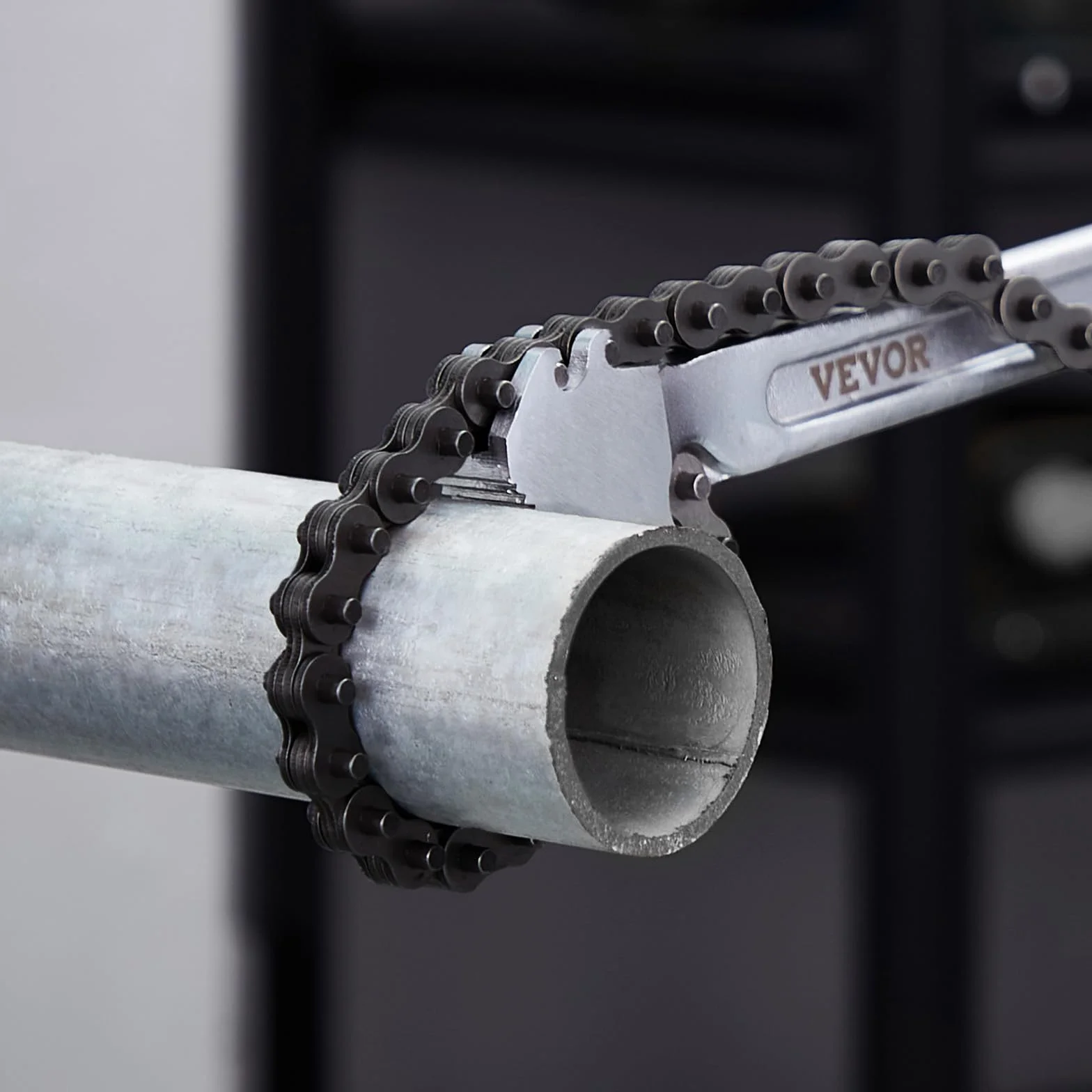 VEVOR Klucz łańcuchowy, klucz do rur łańcuchowych 122 cm, pojemność 34 cm, dwustronny klucz do montażu rur CRV z szczęką o wysokiej wytrzymałości i ergonomicznym uchwytem, do montażu rur i naprawy
