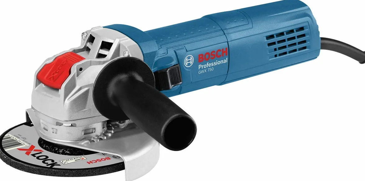 Bosch Professional: szlifierka kątowa GWX 750-125 (średnica tarcz 125 mm, 5-częściowy zestaw tarcz tnących i ściernych, pokrywa ochronna 125 mm, walizka) – Amazon Exclusive Set