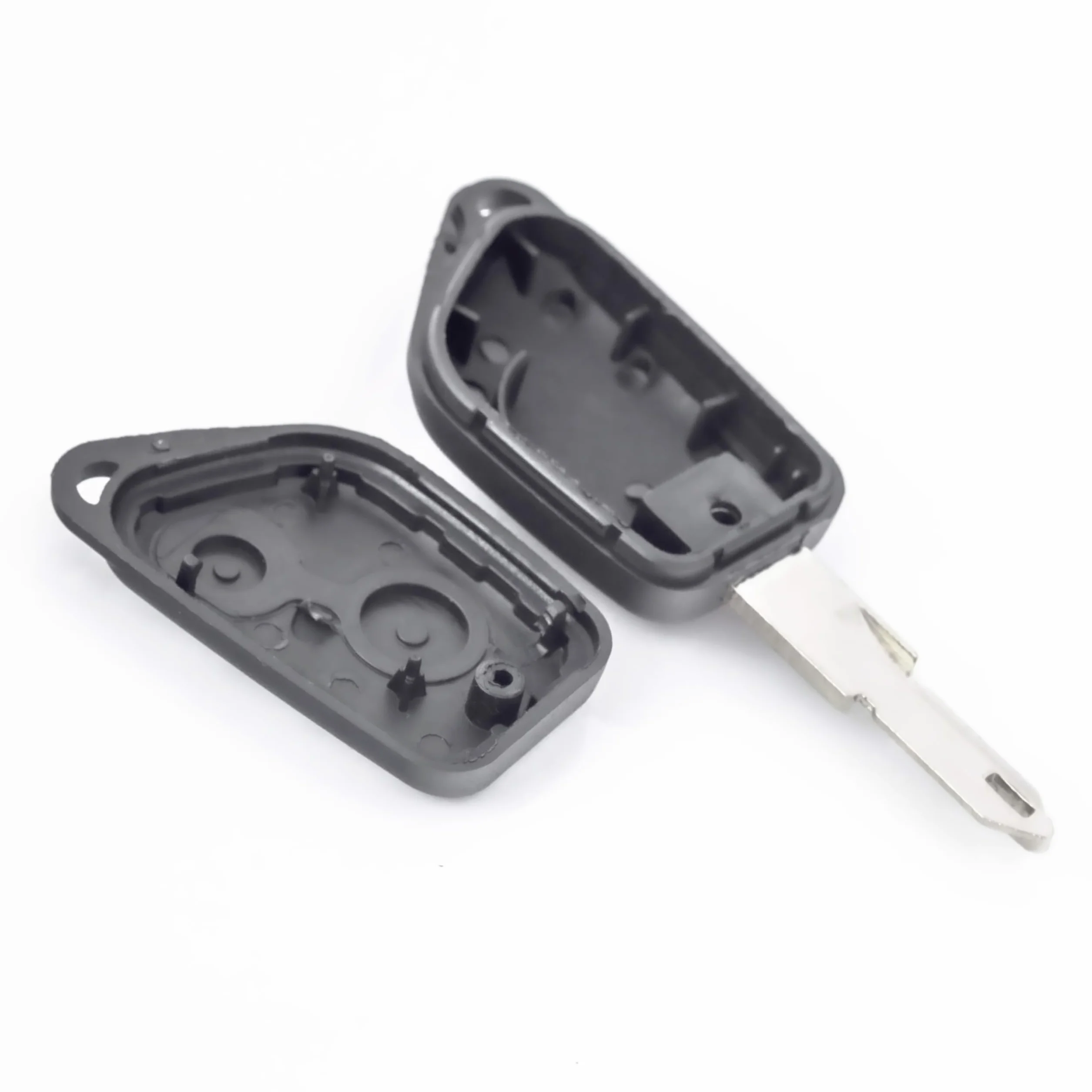 JONGO® Etui na klucze z ostrzem kompatybilne z Peugeot 306 Pilot 2 przyciski Obudowa bez elektroniki Zamiennik Auto
