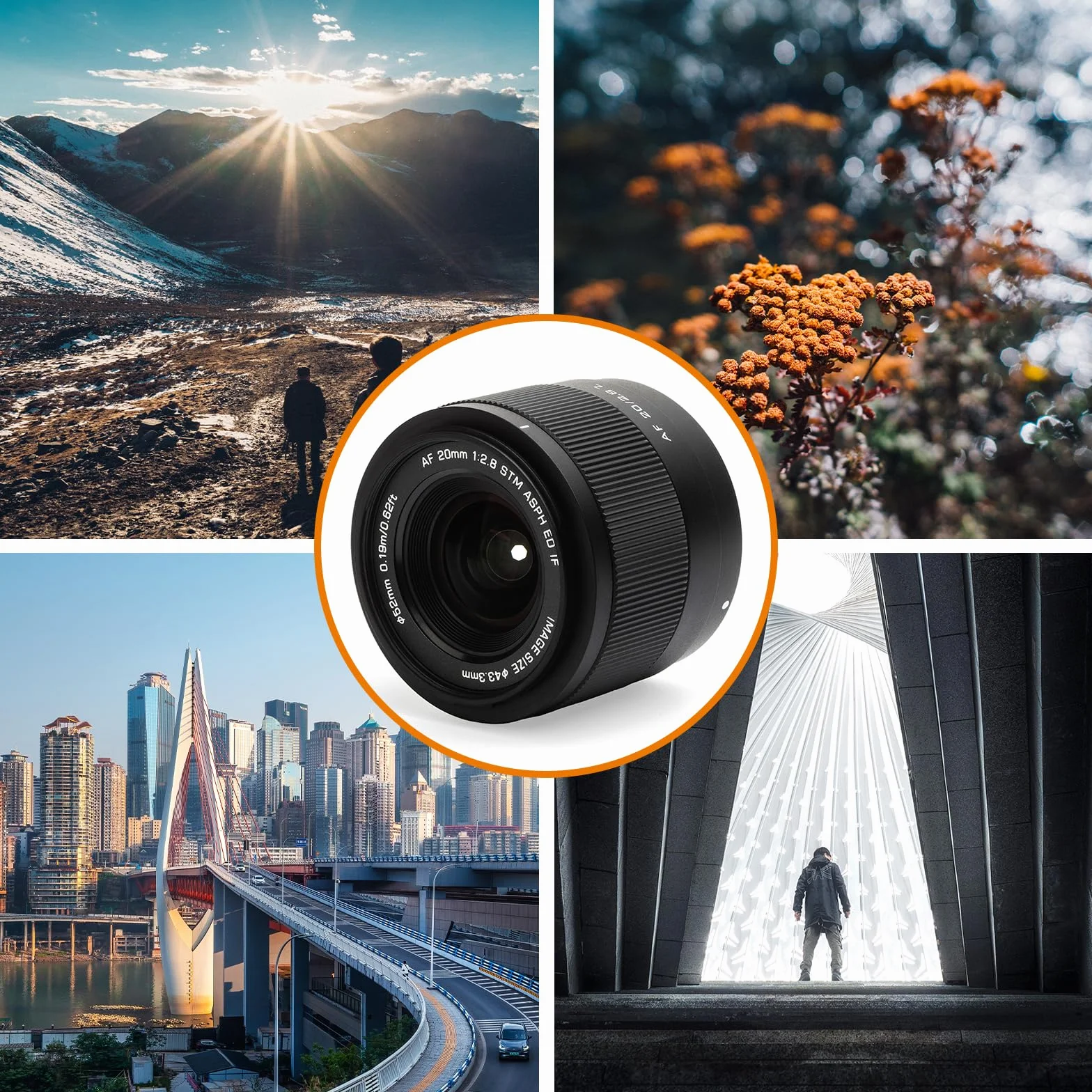 Viltrox 20MM F2.8 Obiektyw Full Frame Z-mount z szerokim kątem obiektywu 20MM F2.8 FE Prime Kompatybilny z Nikon Z8 Z9 Z7 Z6 Z5 D850 D810 D750 D610 D7500
