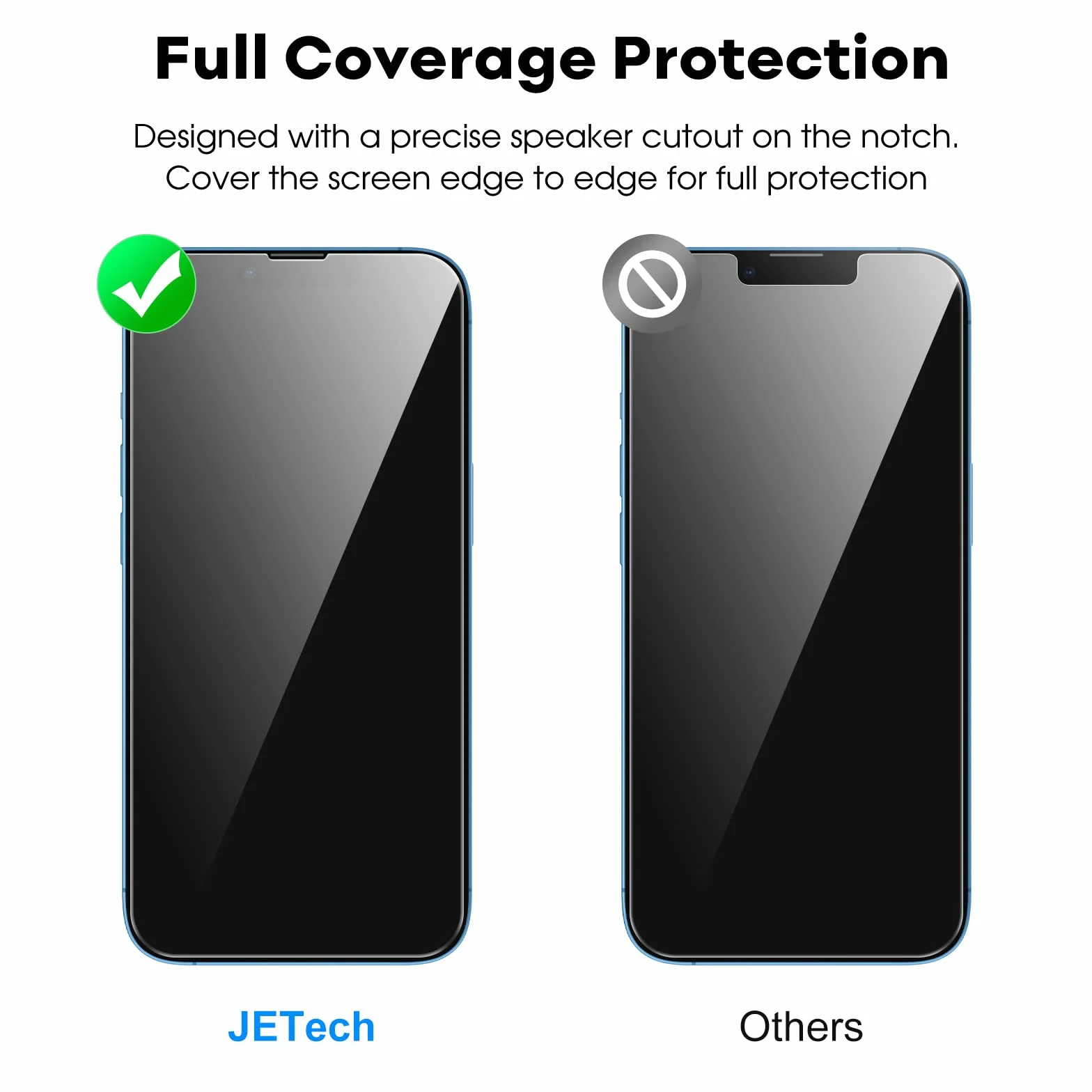 JETech Ochraniacz Ekranu dla iPhone 17e (2026) / iPhone 16e / iPhone 13/13 Pro, Screen Protector z Szkło Hartowane Film Folia z Narzędzie Łatwej Instalacji, 6,1 Cala Wyświetlacz, 3 Sztuki