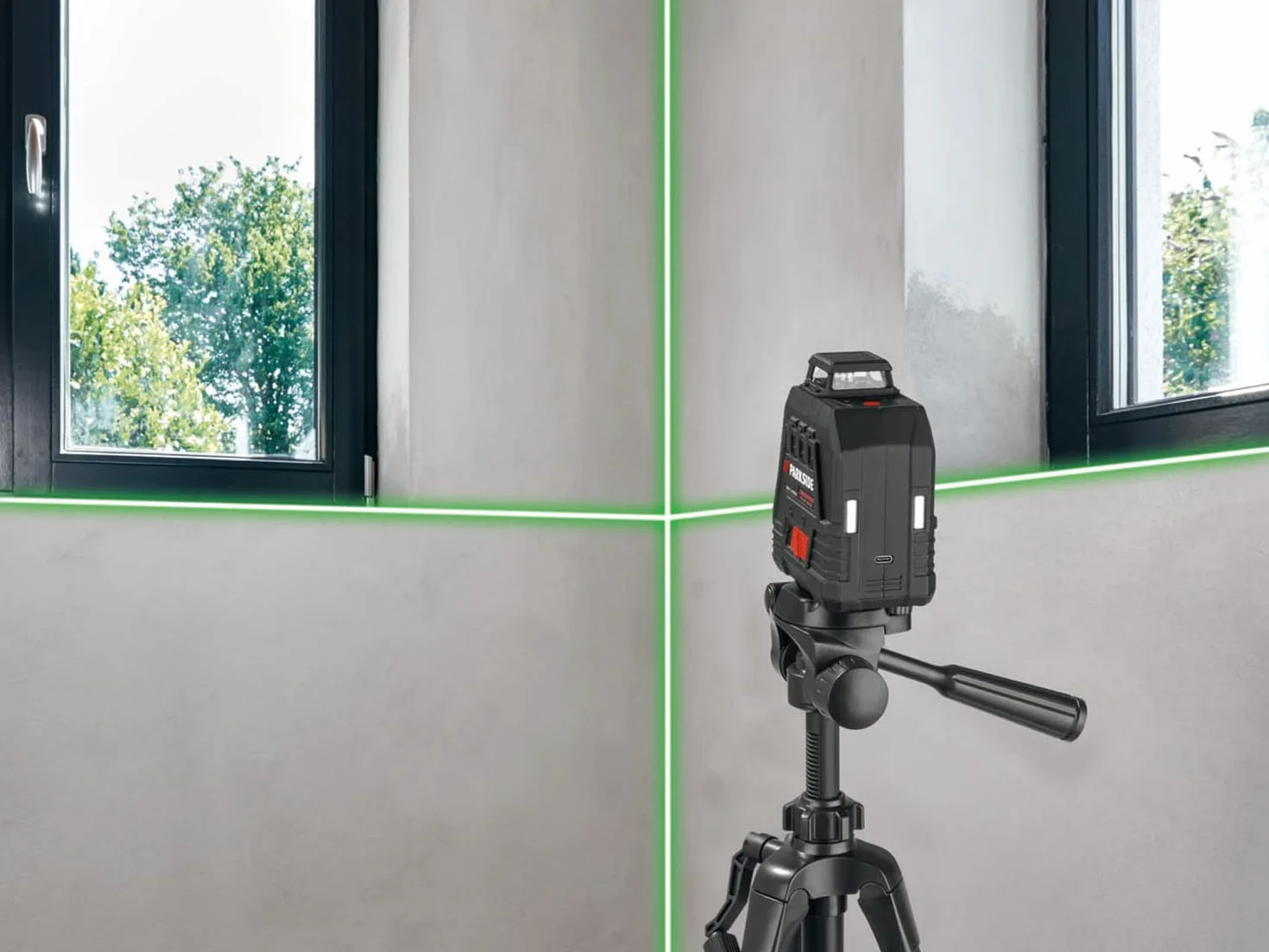 PARKSIDE Performance PKLLP 360 ° niwelator laserowy krzyżowy PKLLP 360 bez kabla
