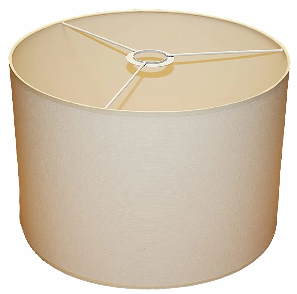 Abażur 350x230 mm średnica x wysokość | Walec | Bawełna ecru (kremowa) | Pod oprawkę E27 (dużą) | Do lamp stołowych, podłogowych i wiszących, pojedynczych | Klosz 35 x 23 cm | Klosz 35 | Abażur 35