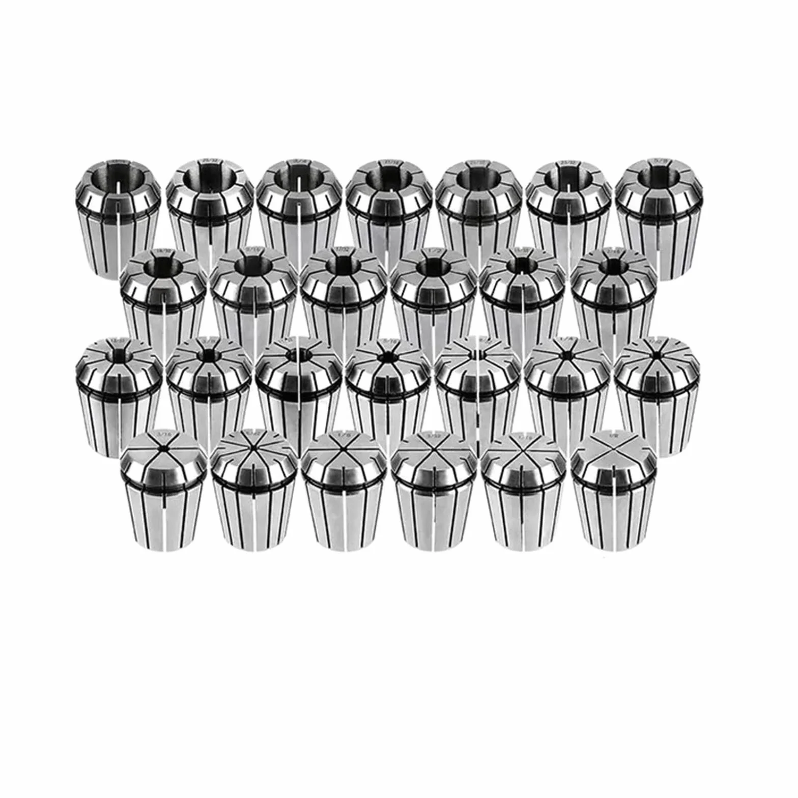 ER8 ER11 ER16 ER20 ER25 ER32 ER40 Zestaw tulei zaciskowych sprężynowych do uchwytu narzędzi tokarki frezarki CNC(ER32(19PCS))
