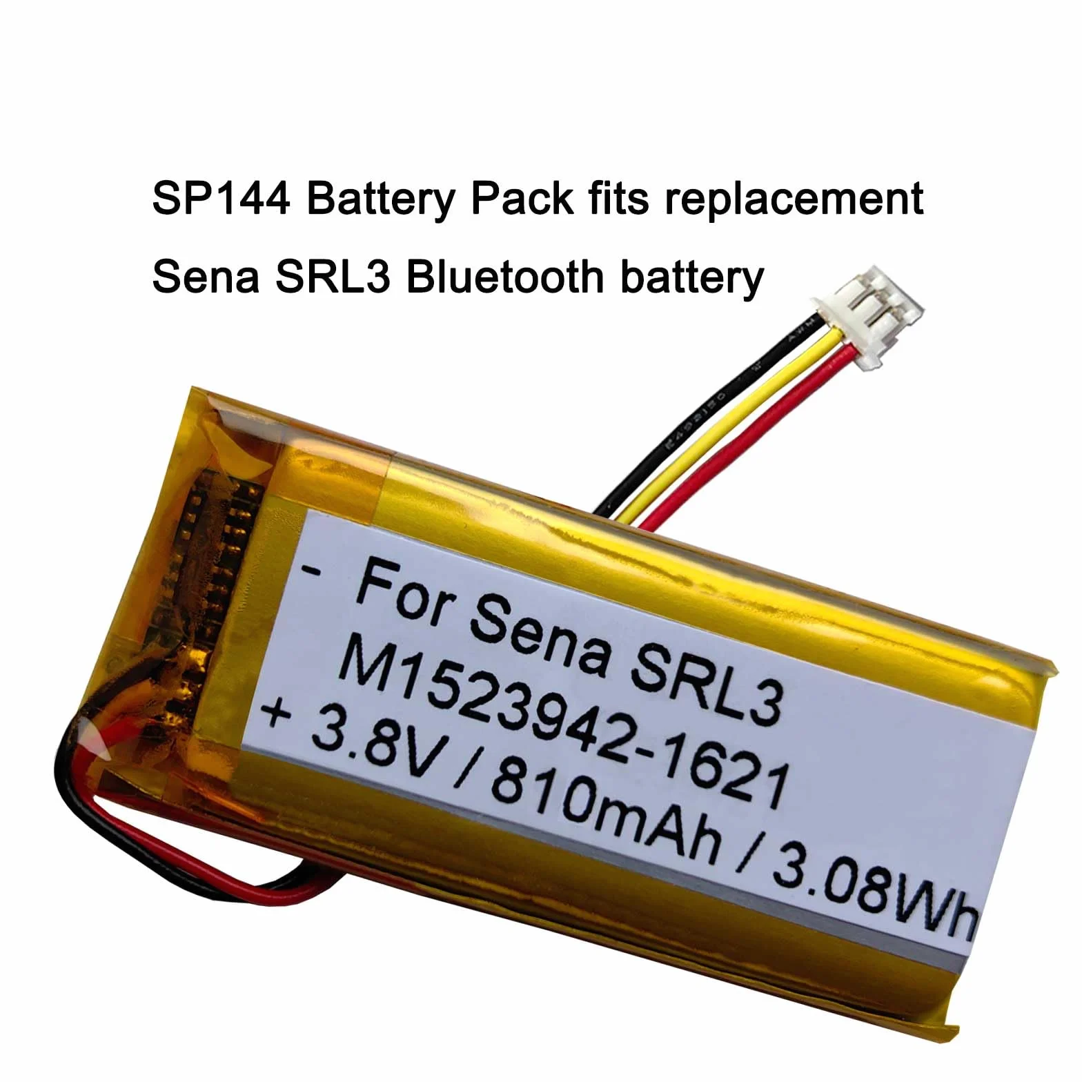 3,8 V 810 mAh akumulator zamiennik do Sena SRL3 motocyklowy system komunikacji Bluetooth, zamiennik akumulatora SP144, bateria Srl3