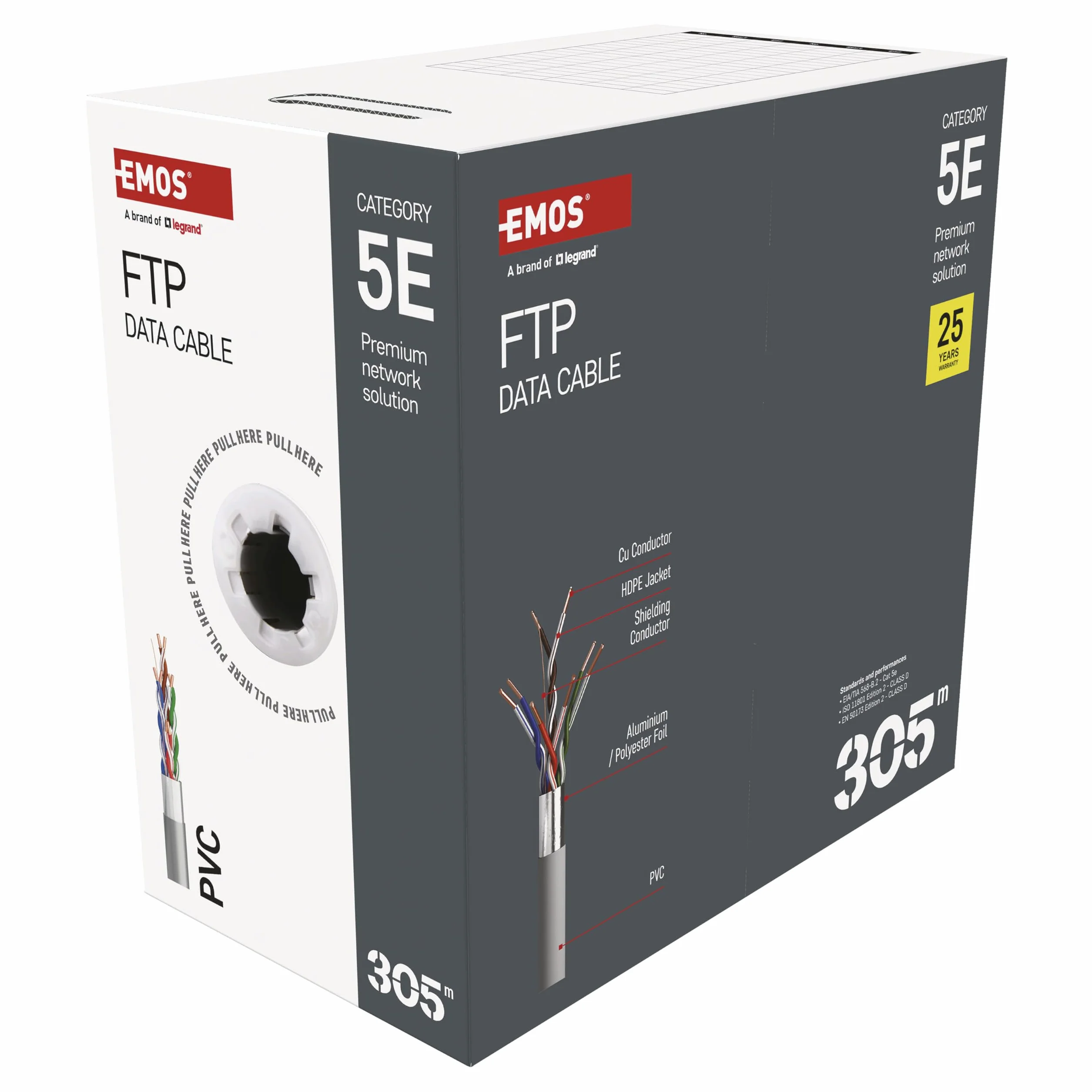 Emos Kabel do transmisji danych FTP 5E 305 m, 305 sztuk, S9221