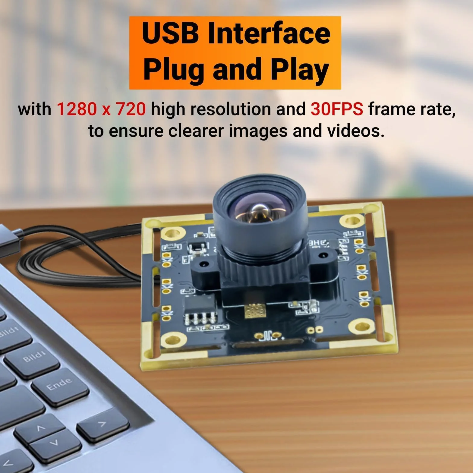 LiebeWH 1 MP Camera Module 1280x720 Webcam Board OV9732 Chip 72 Degree for Surveillance