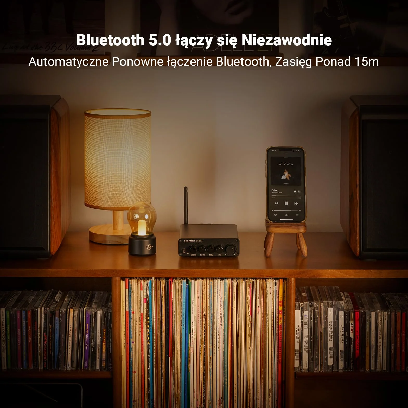 Fosi Audio BT30D Pro TPA3255 Hi-Fi Bluetooth 5.0 Stereo Audio Wzmacniacz odbiornika 2.1-kanałowy wzmacniacz zintegrowany klasy D 165Wx2+350W do domu Na zewnątrz Pulpit Głośniki półkowe/Subwoofery
