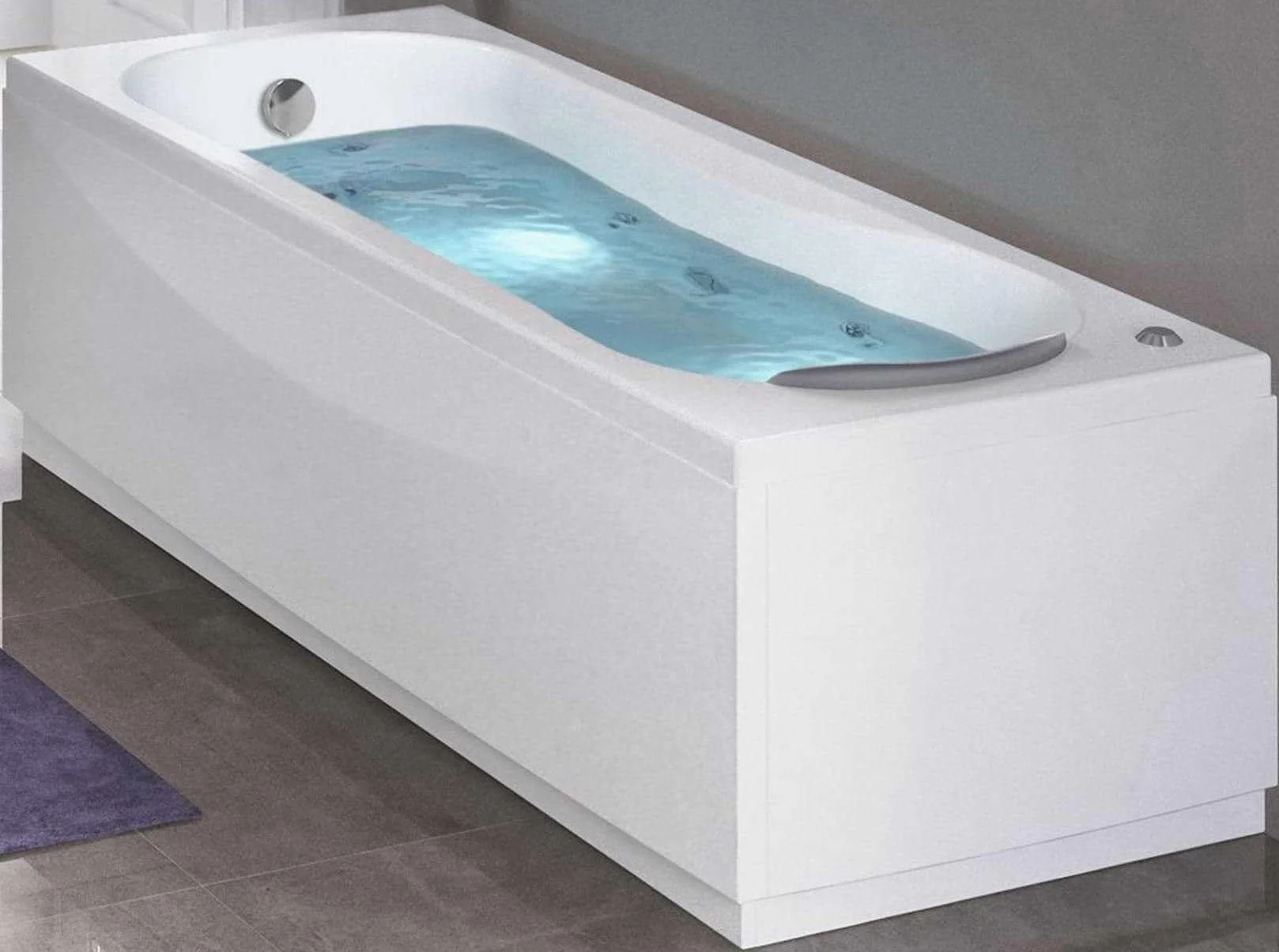 Novellini Calypso Eco Wanna 160 x 70 wys. 55 cm Hydro Whirlpool 6 strumieni odwracalny zapłon pneumatyczny kształt zewnętrzny prostokątny wewnętrzny osiem 2 panele akryl biały błyszczący kolumna