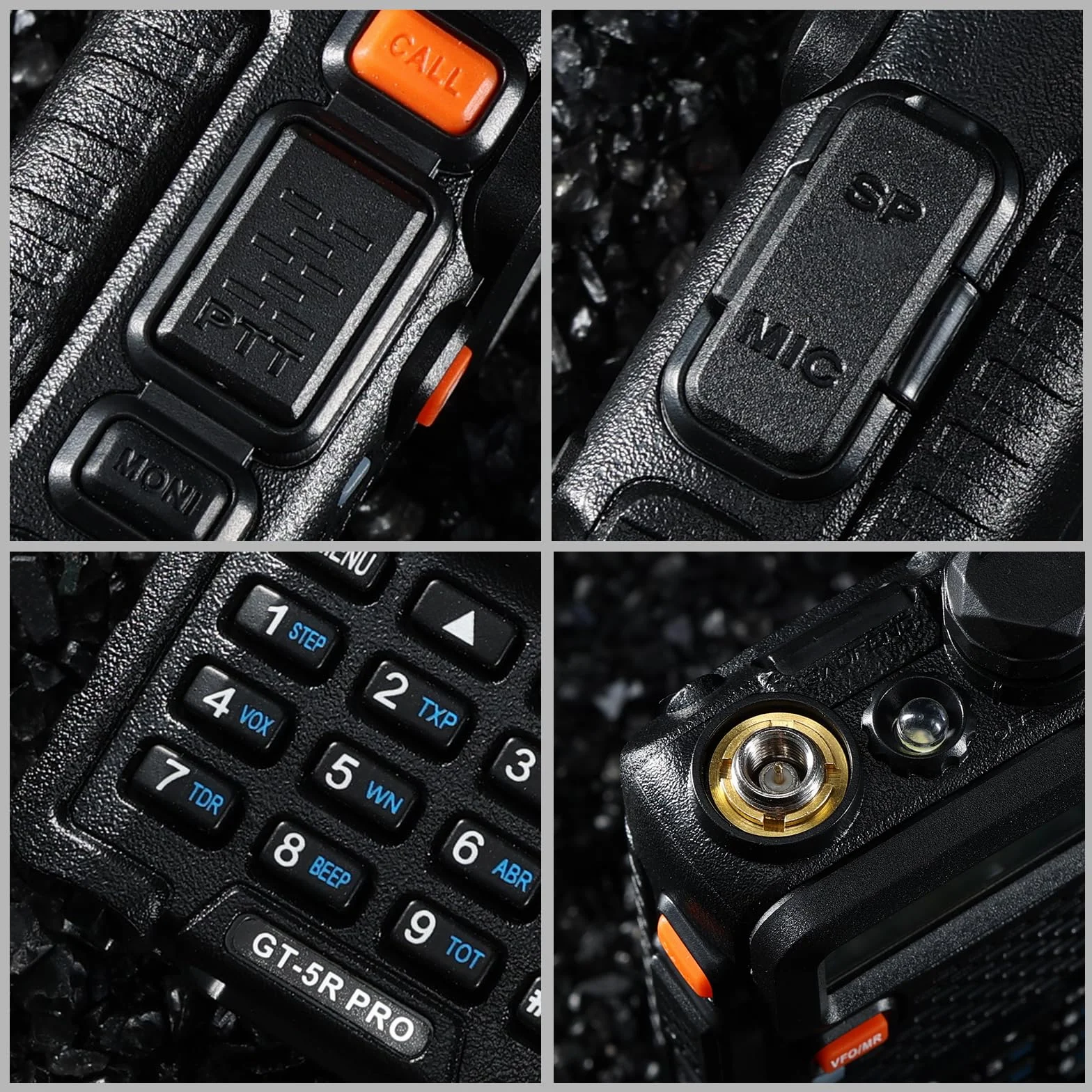 BAOFENG GT-5R Pro Walkie Talkie, UHF VHF 144-146/430-440 MHz, duży zasięg, 128 kanałów, bateria 1800 mAh, słuchawki dla dorosłych, obsługiwane przez Chirp