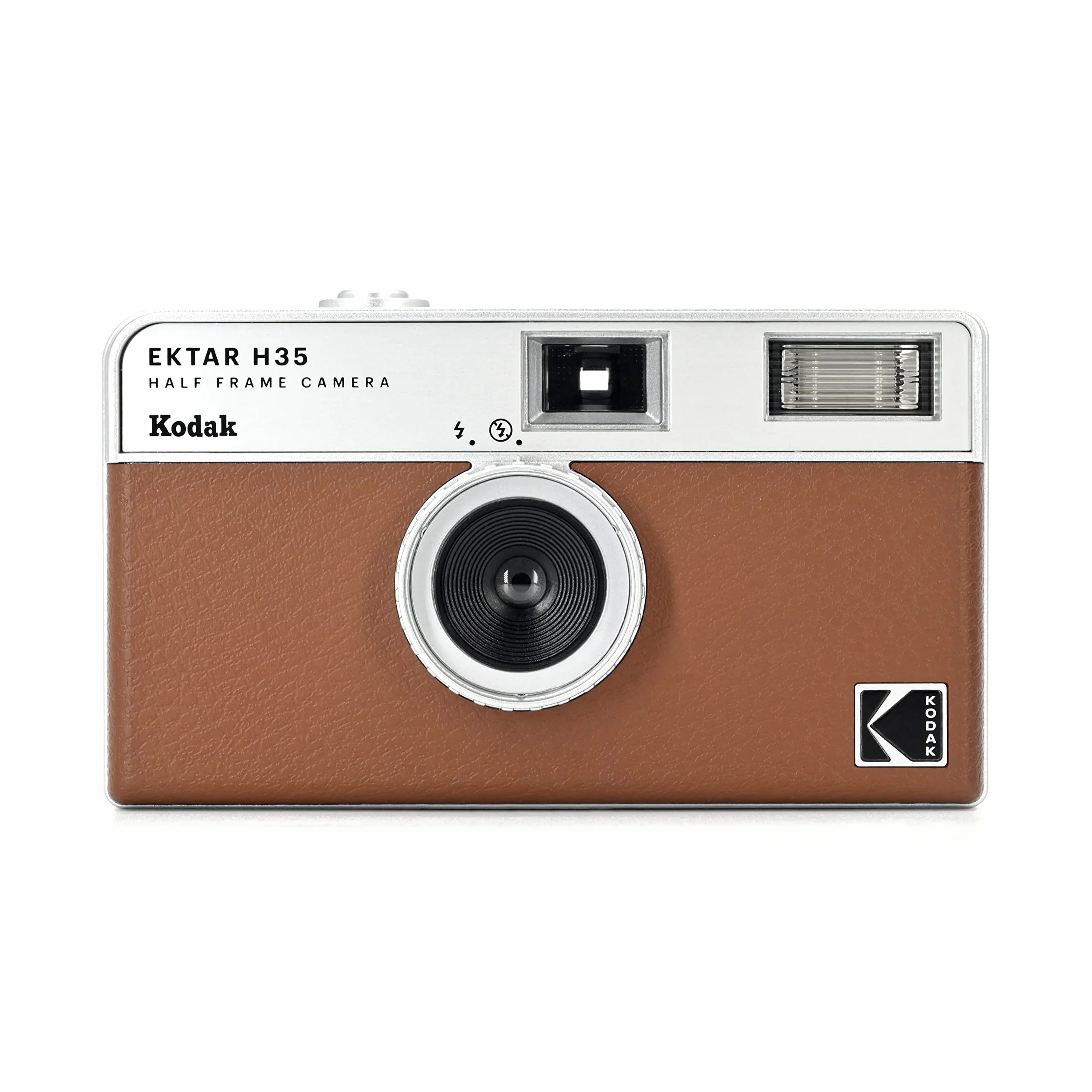 KODAK EKTAR H35 półramkowa kamera filmowa (brązowa, zestaw z filmem 24 exp)