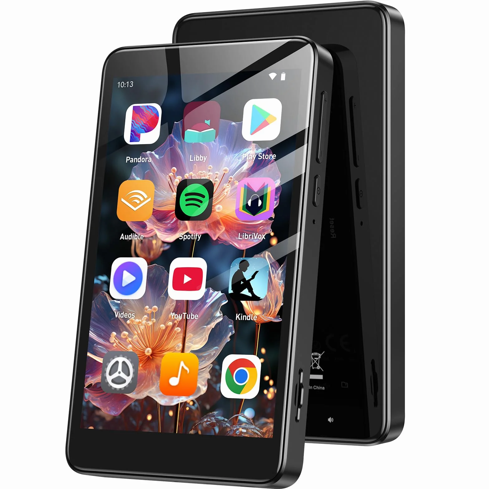 AGPTEK odtwarzacz MP3 Spotify 96 GB z Bluetooth i Wi-Fi, 4-calowy ekran dotykowy Android 14 odtwarzacz muzyki MP4, obsługa Audible, aplikacji, radia FM, Amazon Music, do 1 TB, czarny