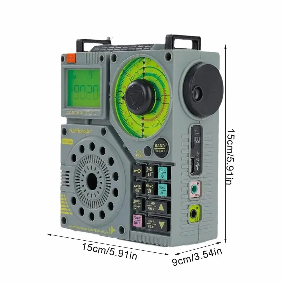 DollaTek FM AM VHF SW Air odbiornik z Bluetooth, przenośne radio radiowe krótkofalowe