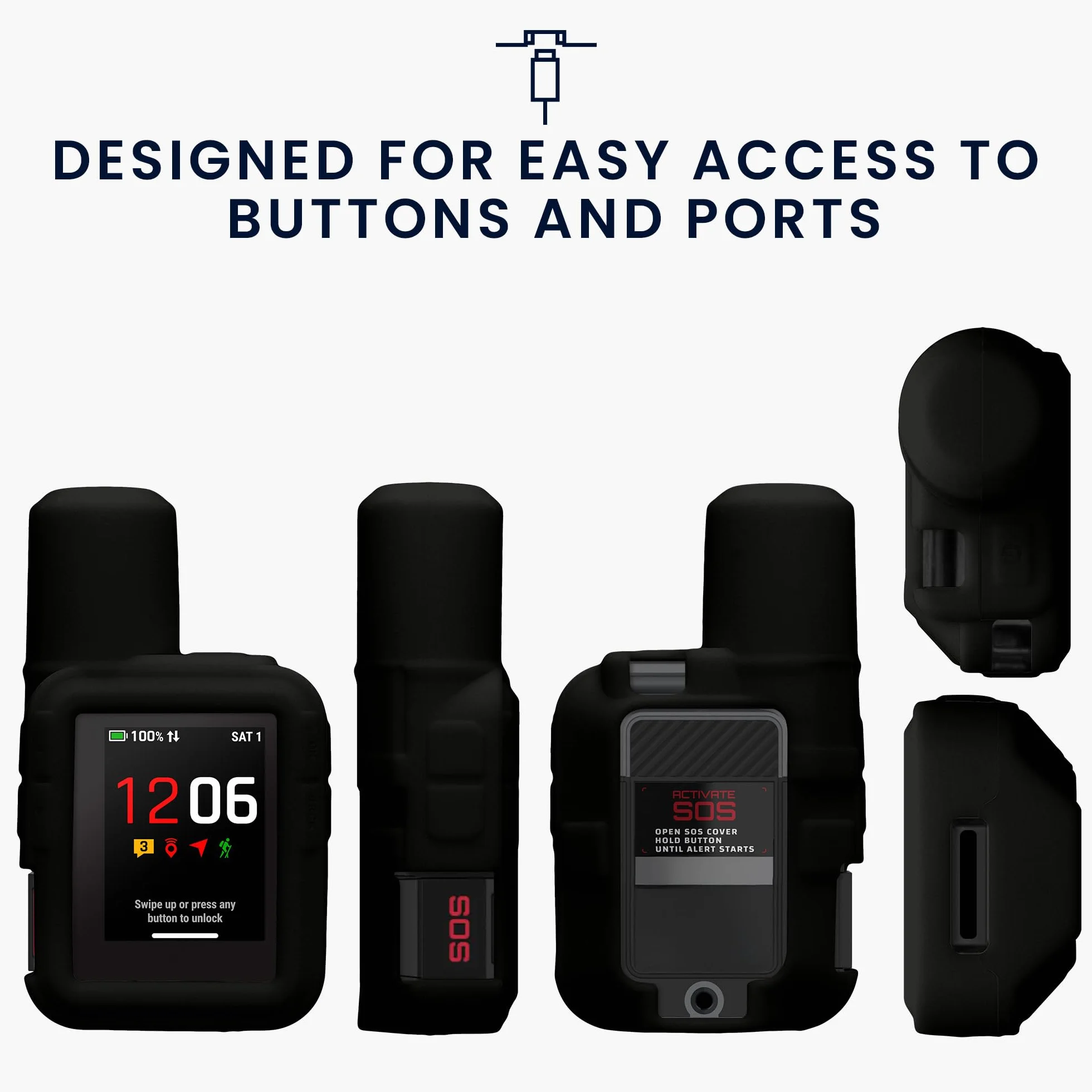 kwmobile Etui ochronne do Garmin inReach Mini 3 / Mini 3 Plus, czarny, Pokrowiec na GPS
