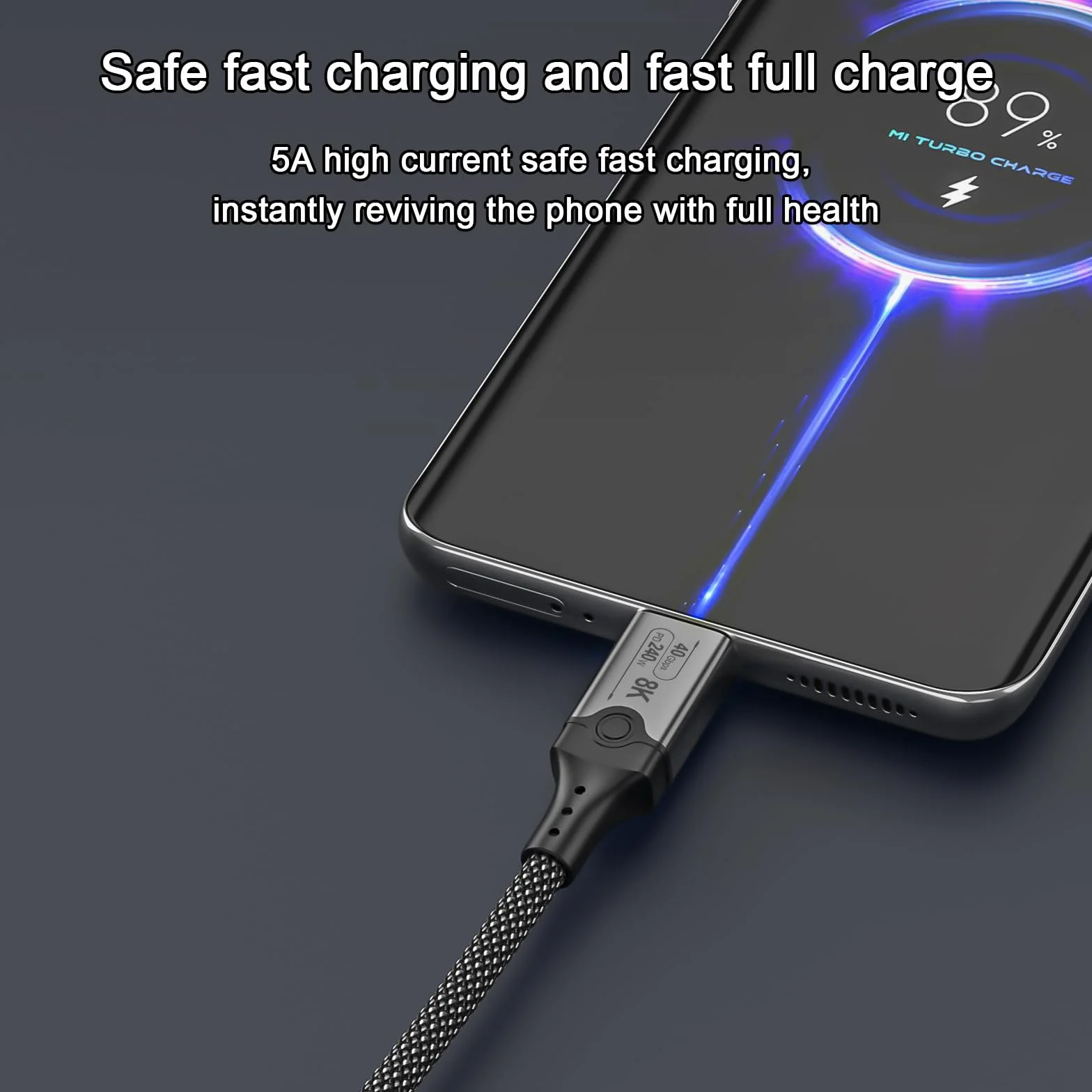 Kabel USB4 z kablem Thunderbolt 4 1 m, 40 Gbps, USB C, PD 3.1 240 W USB-C na USB-C, 8K60Hz 4K120Hz HDR, kabel wideo do iPhone 16 15 MacBook, stacja dokująca, SSD, monitor, koncentrator