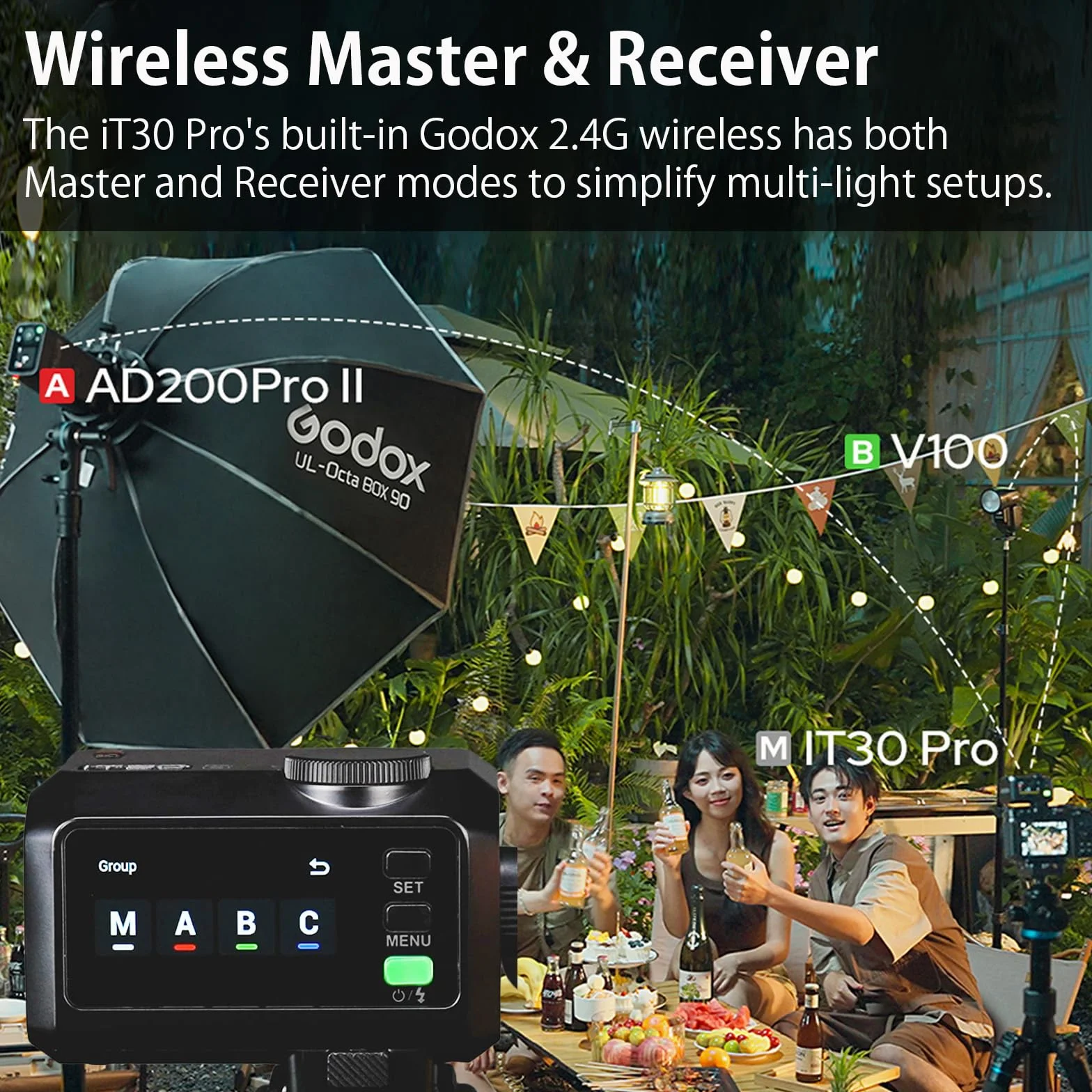 Godox iT30Pro S TTL Mini lampa błyskowa 2.4G HSS 1/8000 s z ekranem dotykowym USB-C kompatybilna Sony a6000 A9 A7R