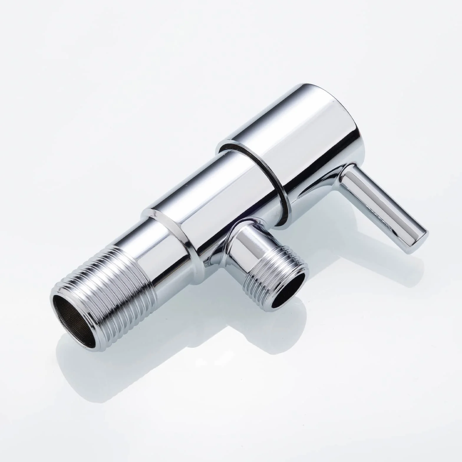 Ibergrif M22025-3/8 klucz kwadratowy, zawór kątowy ze stali nierdzewnej, 1/2" X 3/8", chrom