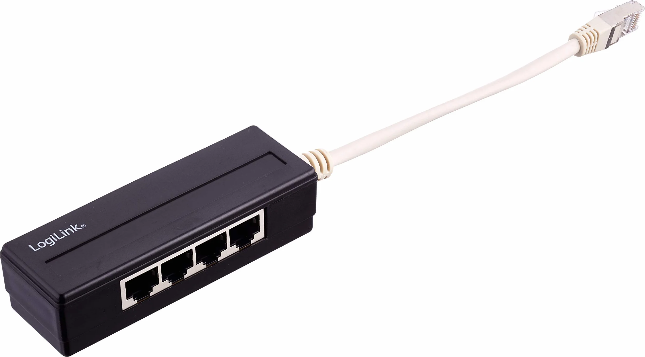 LogiLink MP0032 RJ45 4-portowy rozdzielacz czarny