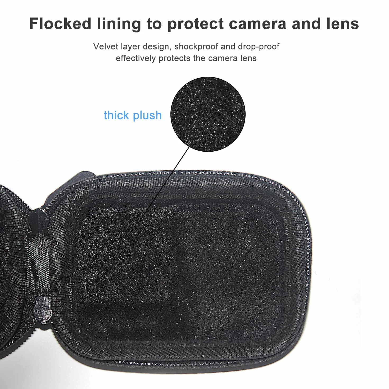 FiTSTILL Czarna Torba Na Aparat Kompaktowy PU Do INSTA360 Ace Pro 2/Ace, DJI Osmo Action 5/4/3, Twarda Obudowa Podróżna, Walizka