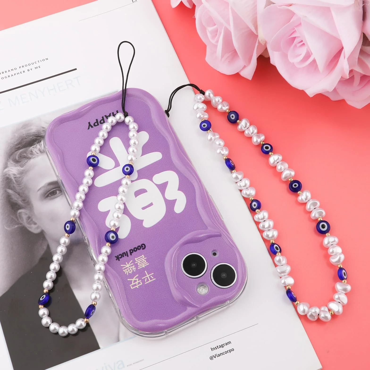 Phone Charm Koralik Okrągły Specjalny Kształt Lanyard Pasek na Nadgarstek Uroczy Brelok