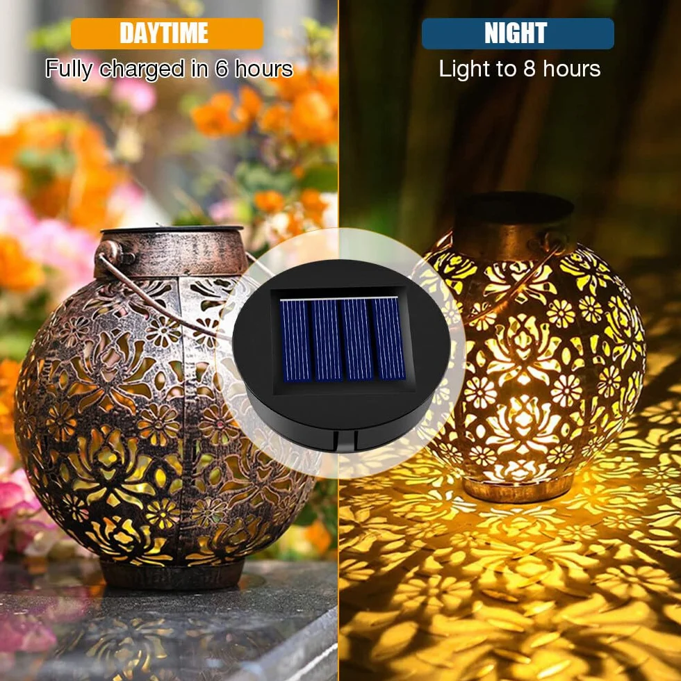 Części zamienne do latarni solarnych, XPJBKC 6 sztuk zamiennych pokryw do latarni solarnych 8 cm, zamienne górne części do latarni LED, zamienne moduły LED solarne, wodoodporne IP44, zamienny moduł