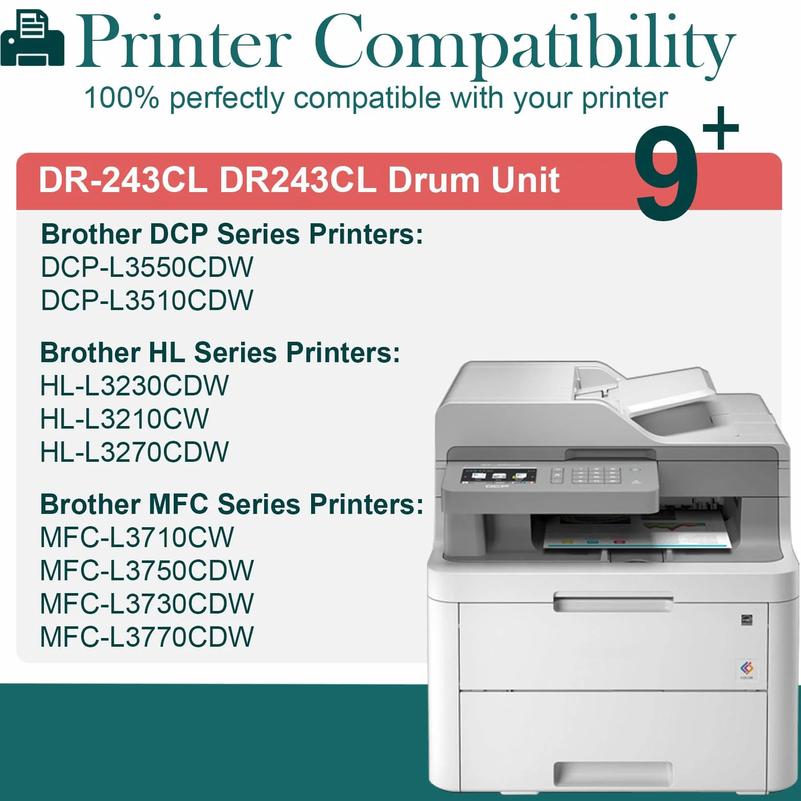 Bęben do Brother DR243CL zamiennik DCP-L3550CDW HL-L3230CDW MFC-L3710CW (Black Cyan Magenta Yellow)