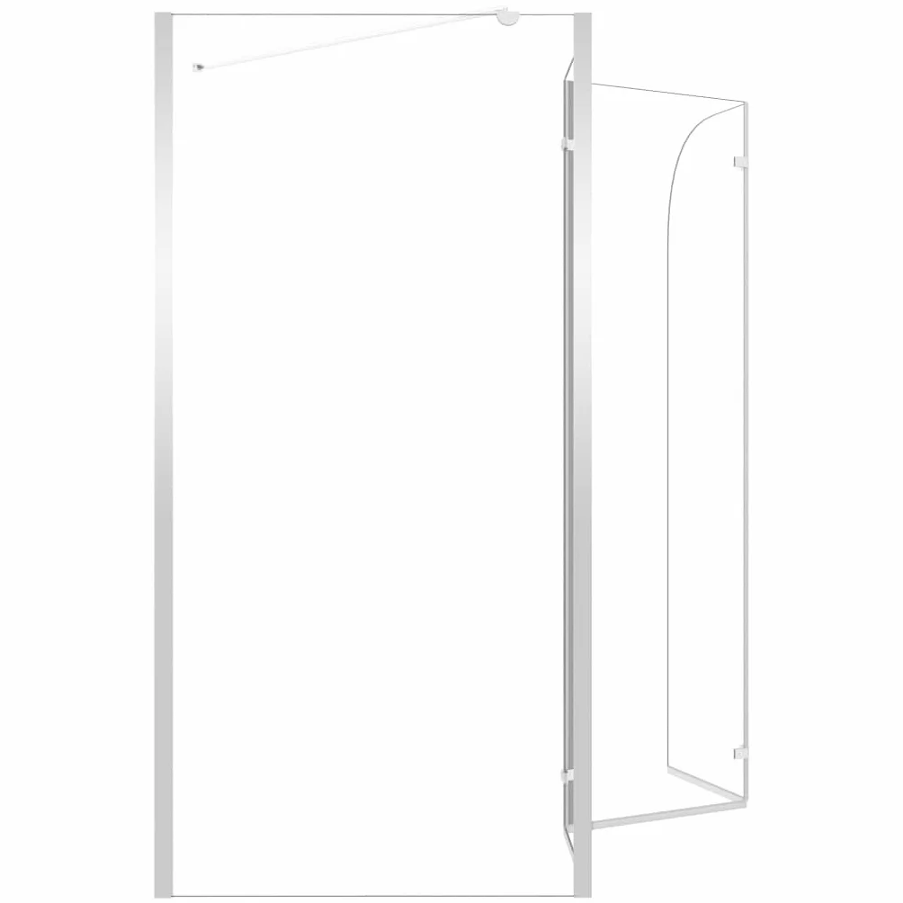Kabina prysznicowa z hartowanego szkła 3 mm z profilami aluminiowymi przezroczysta 120 x 69 x 130 cm składana konstrukcja do ochrony przed pryskaniem w łazience