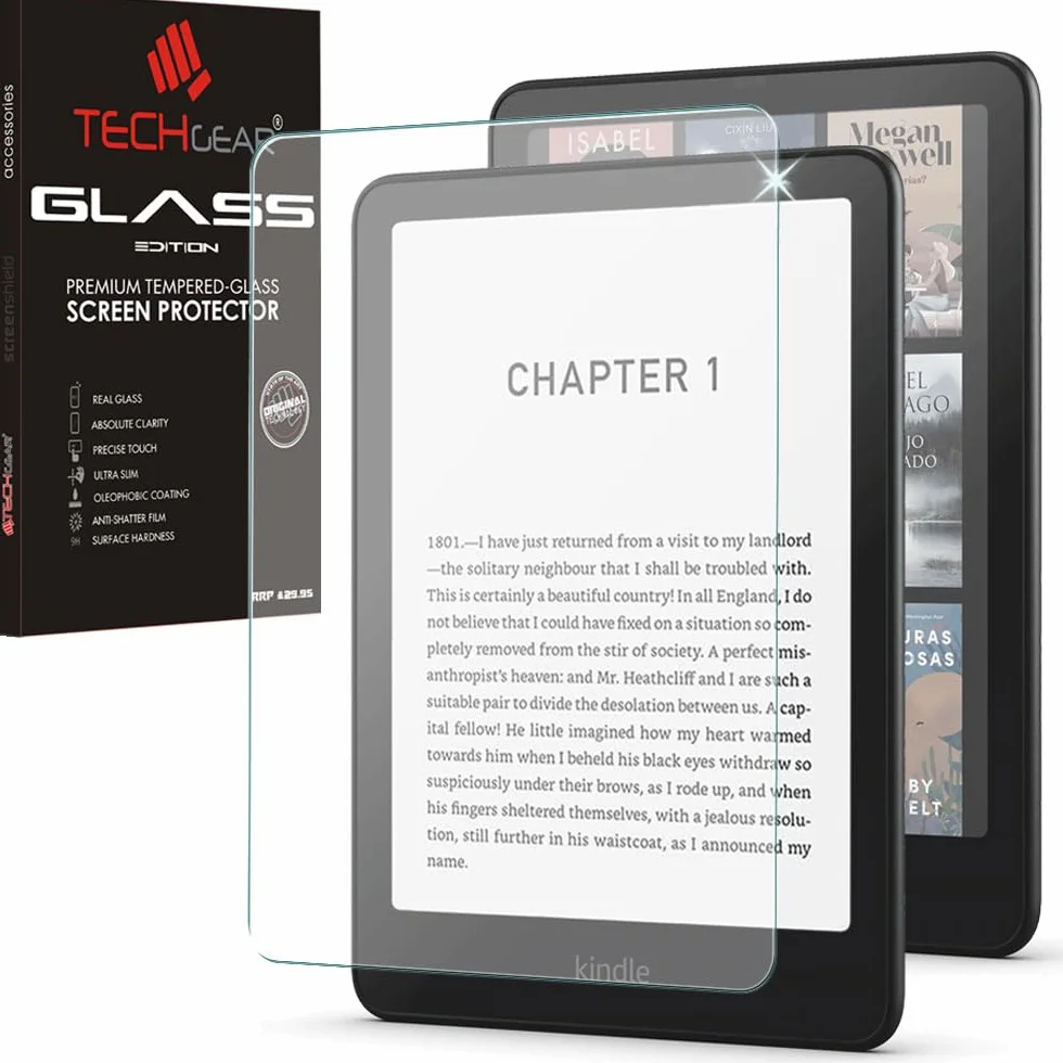 TECHGEAR Matowy szklany ekran do 17.8 cm Amazon Kindle Paperwhite/Signature/Kids/Kindle Colorsoft (2024 / 12. generacji) [antyodblaskowy] [matowy] ochraniacz ekranu ze szkła hartowanego [9H] [odporny