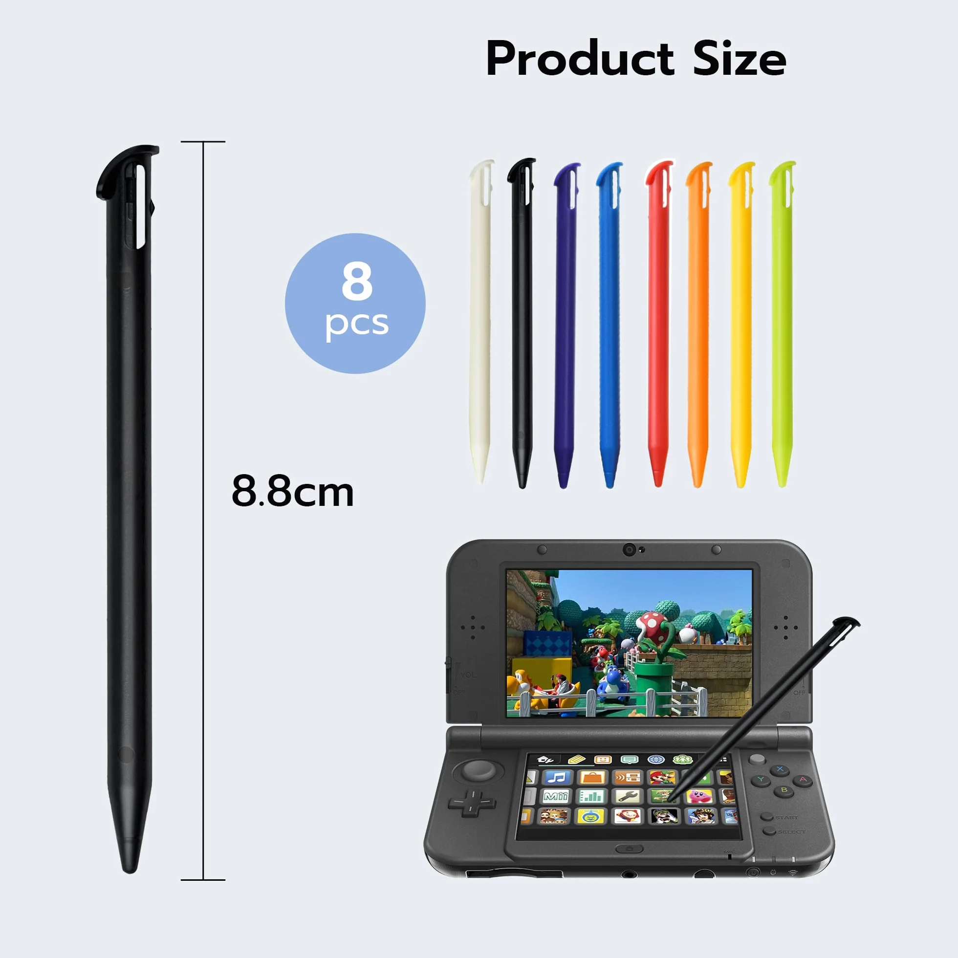 Mcbazel Rysik Stylus Pen do New Nintendo 3DS XL 8 sztuk
