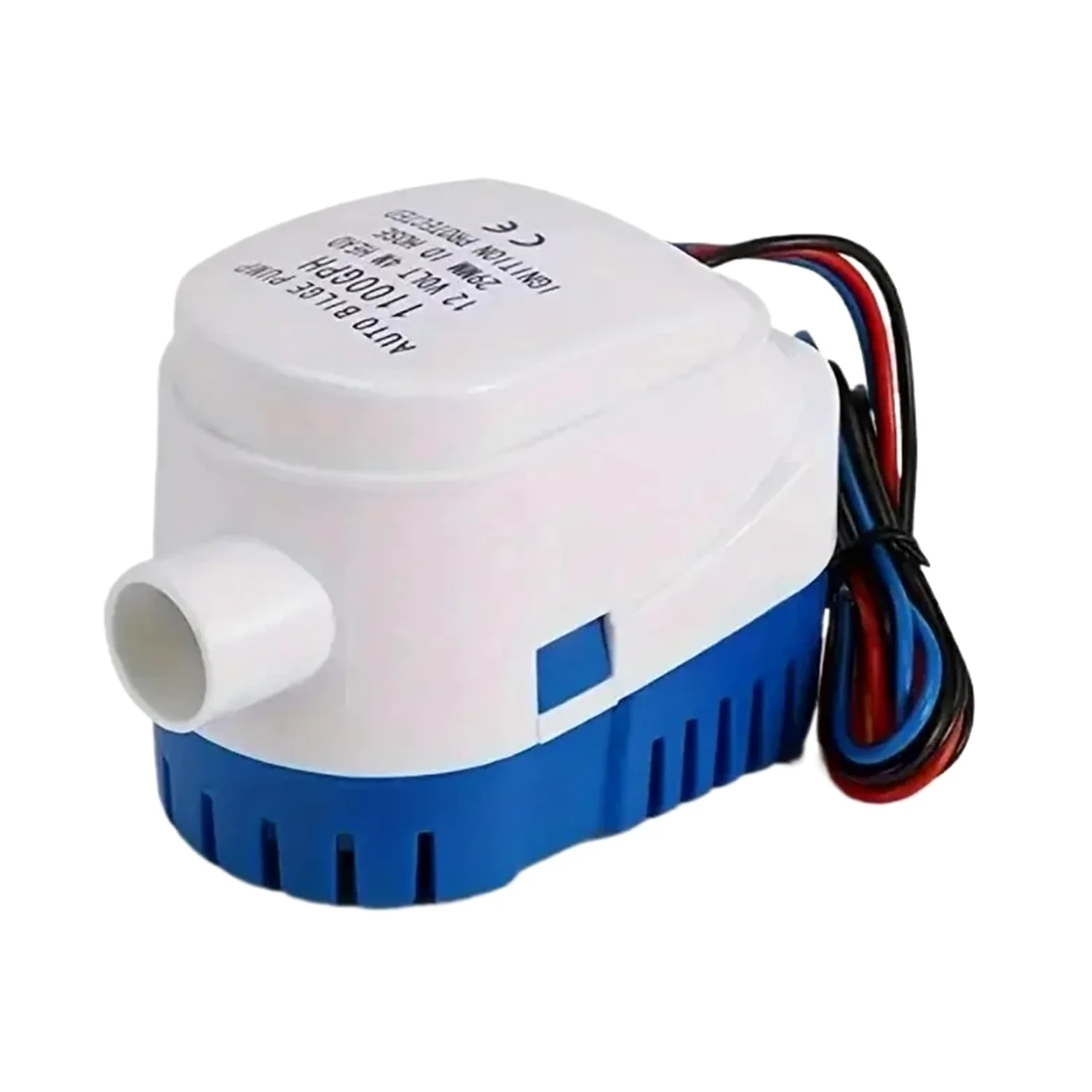 Zatapialna pompa wodna zęzowa łodzi 12 V 24 V 1100 GPH wbudowany automatyczny przełącznik pływakowy (750 GPH) (12 V 750 GPH)